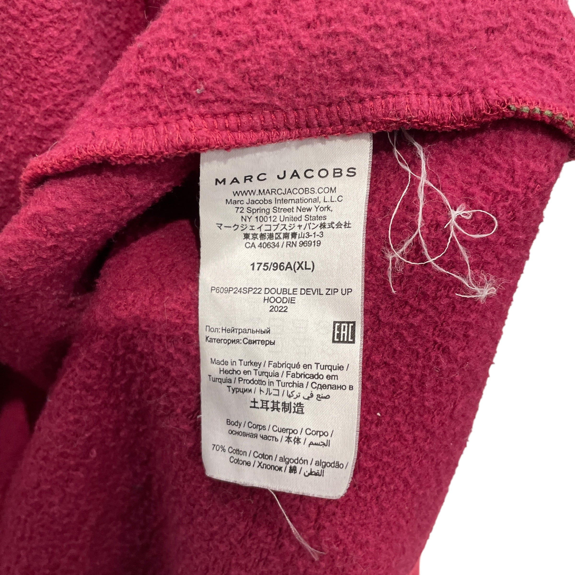 Heaven By Marc Jacobs/Zip Up Hoodie/XL/Cotton/RED/CHERRYS view 4
