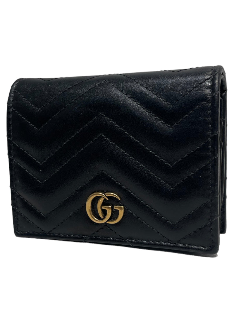 GUCCI/Wallet/Leather/BLK/MARMONT