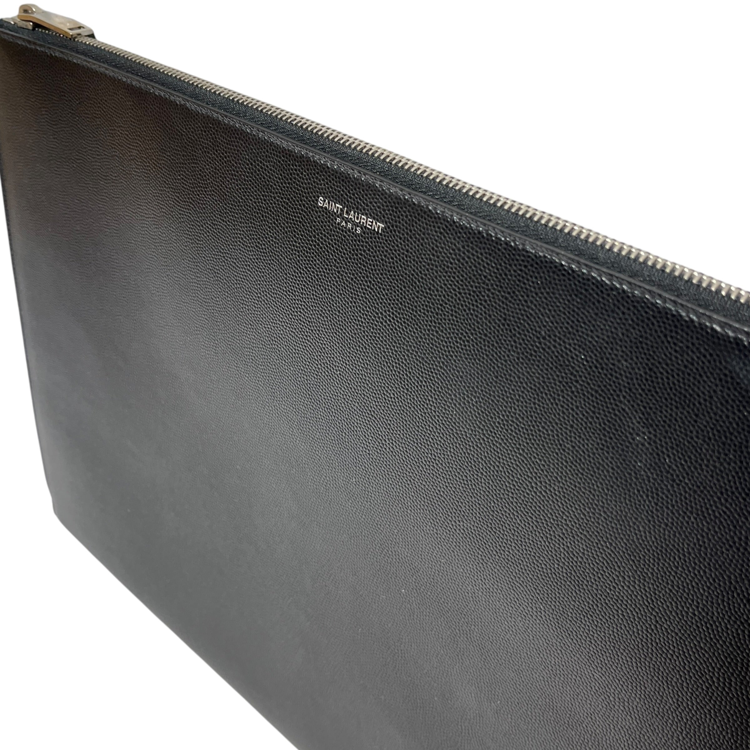 SAINT LAURENT/Pouch/Leather/BLK/Portfolio Zip view 6