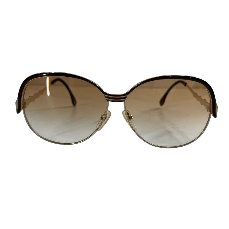 YVES SAINT LAURENT/Sunglasses/Metal/GLD/BROWN ON SIDE