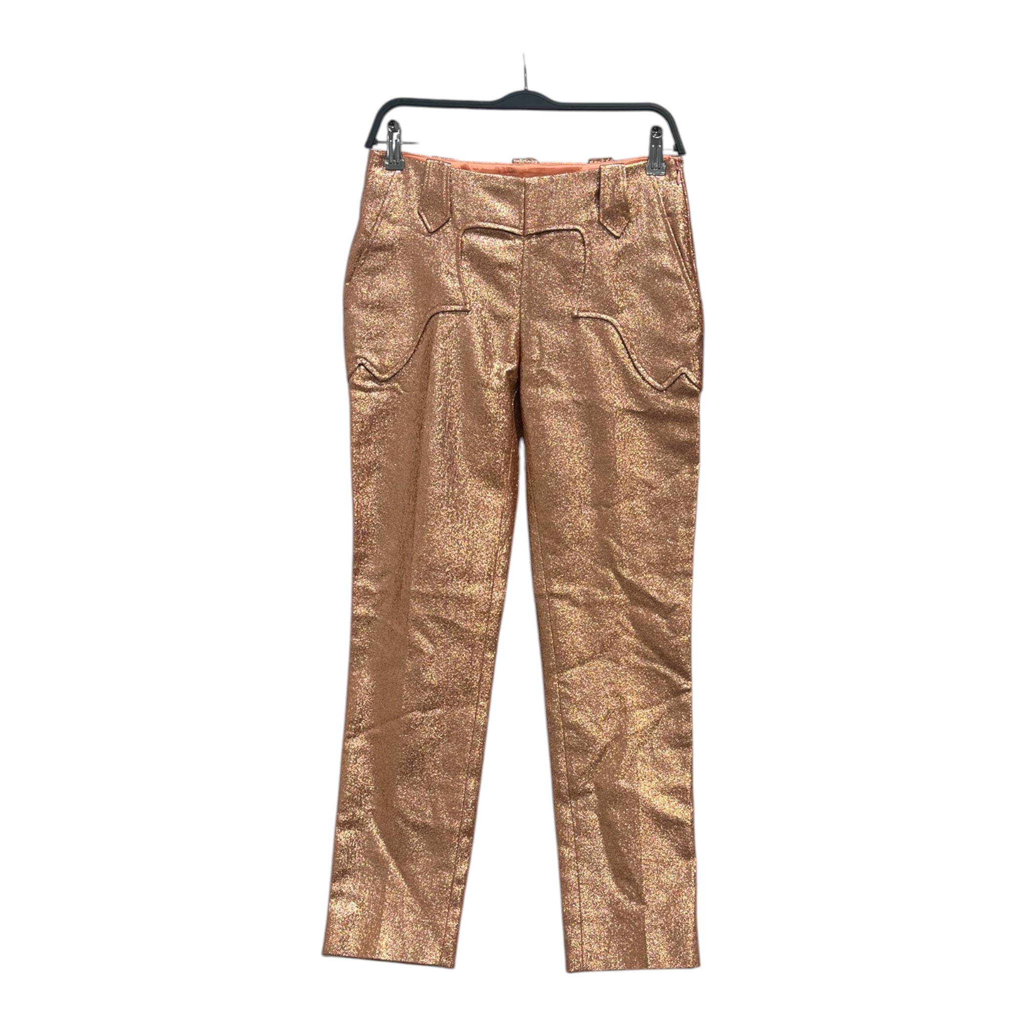TOM FORD/Bottoms/36/Polyester/PNK/ROSE GOLD METALLIC COATED PANT view 1