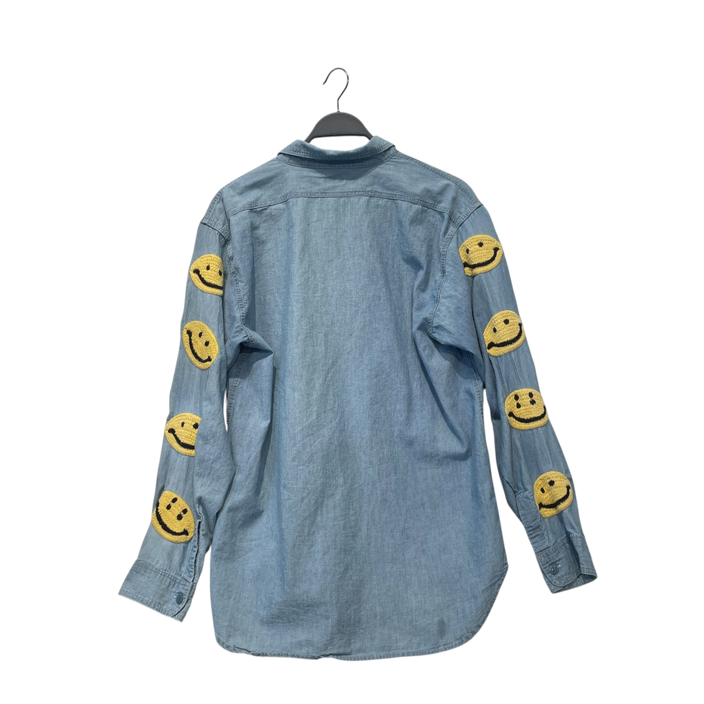 KAPITAL/LS Shirt/2/Denim/IDG/SMILEY KNIT SLEEVES view 6