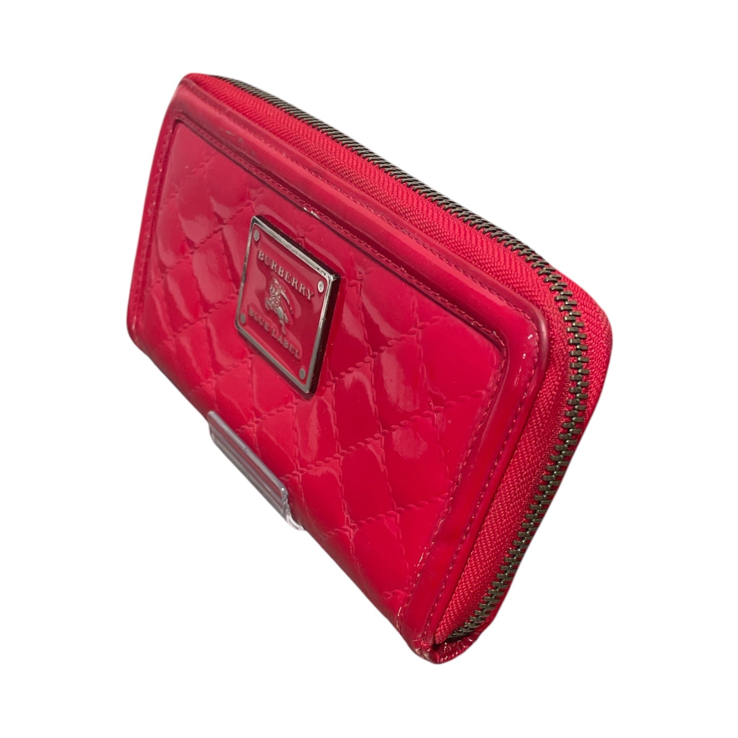 BURBERRY BLUE LABEL/Wallet/RED/L's/Patent Leather Silv Zip view 1