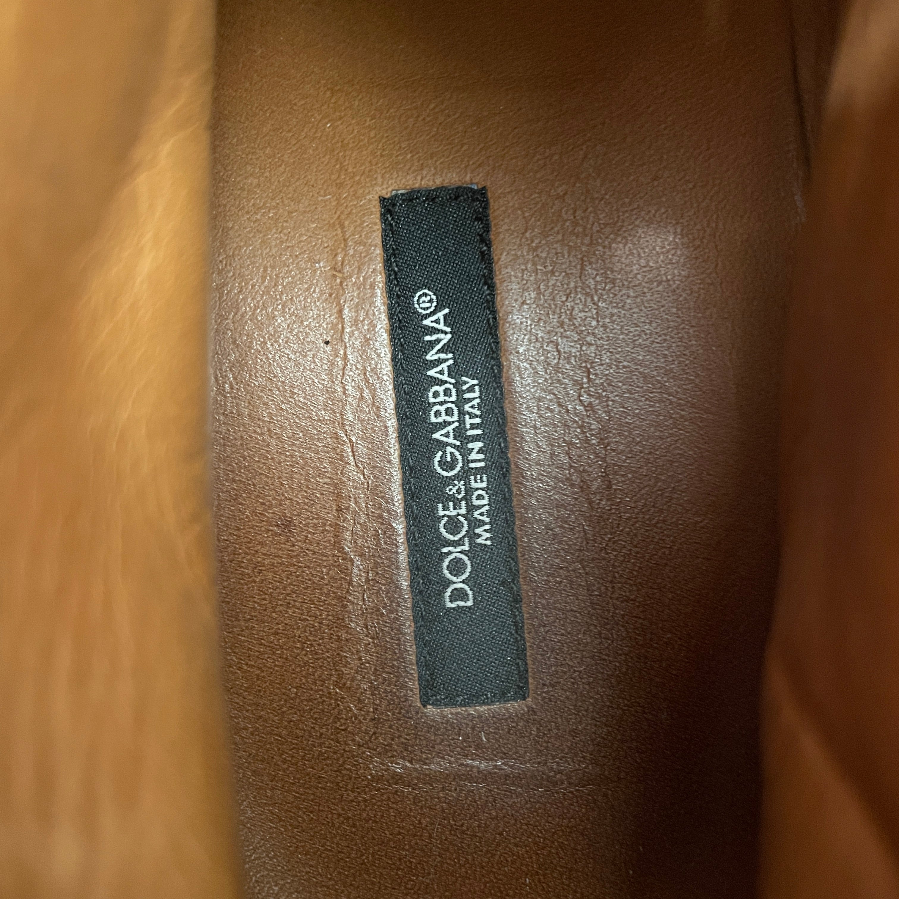 DOLCE&GABBANA/Hi-Sneakers/US 9.5/Cotton/BRW/DISTRESSED HIGH SNEAKER view 3