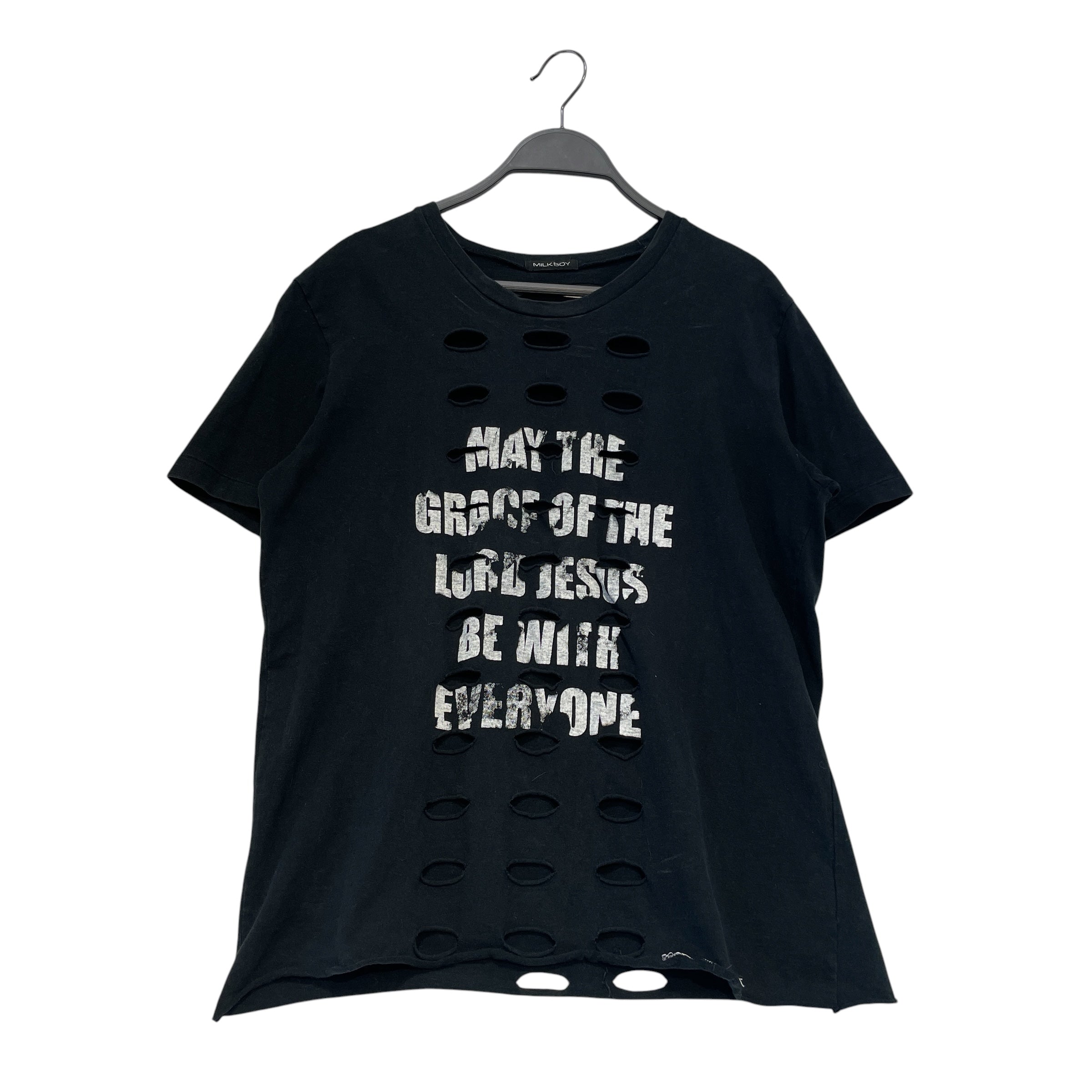 MILK BOY/T-Shirt/1/Cotton/BLK/Graphic/Lord's prayer t shirt view 1