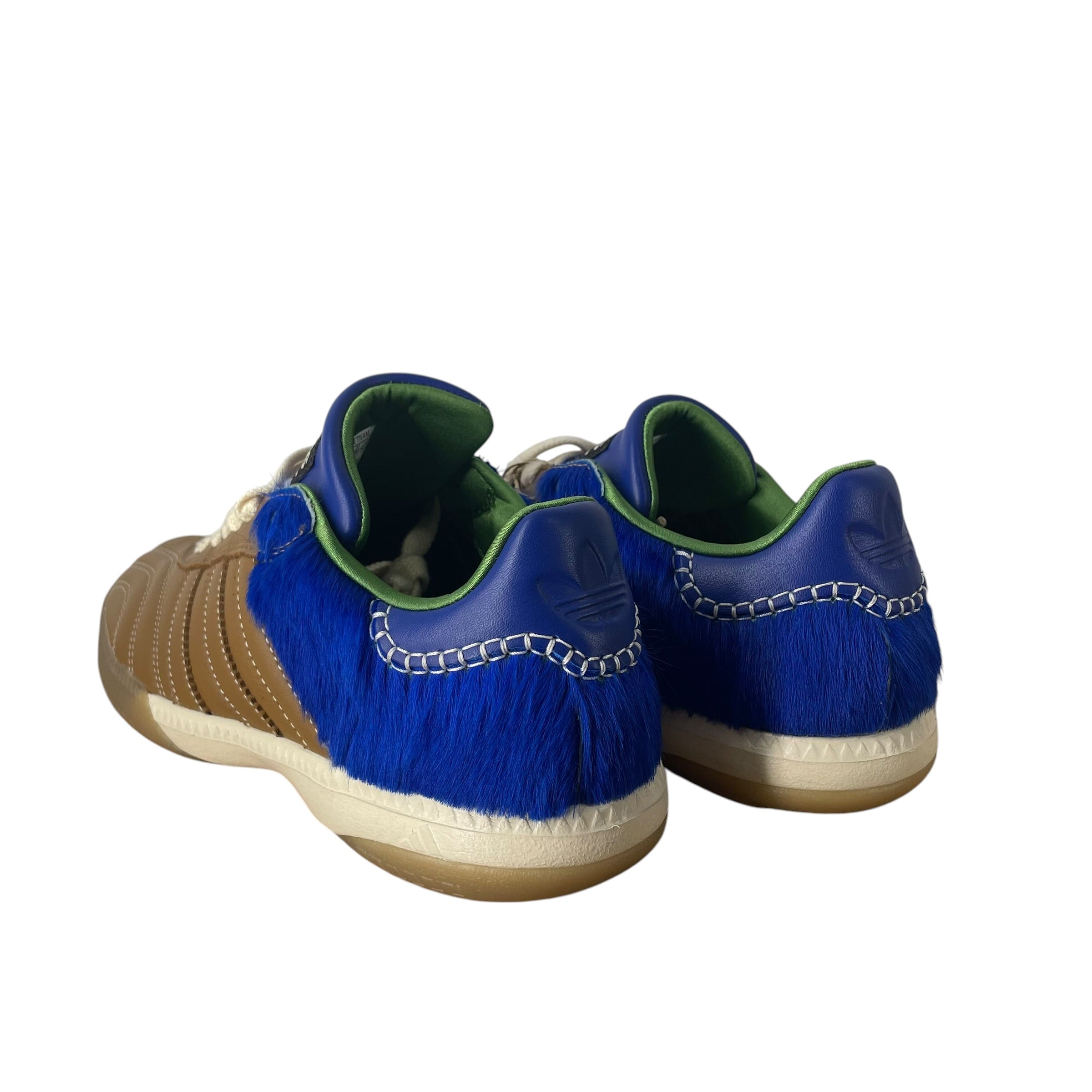 adidas/WALES BONNER/Low-Sneakers/US 8.5/MLT/blue ponyhair back view 2
