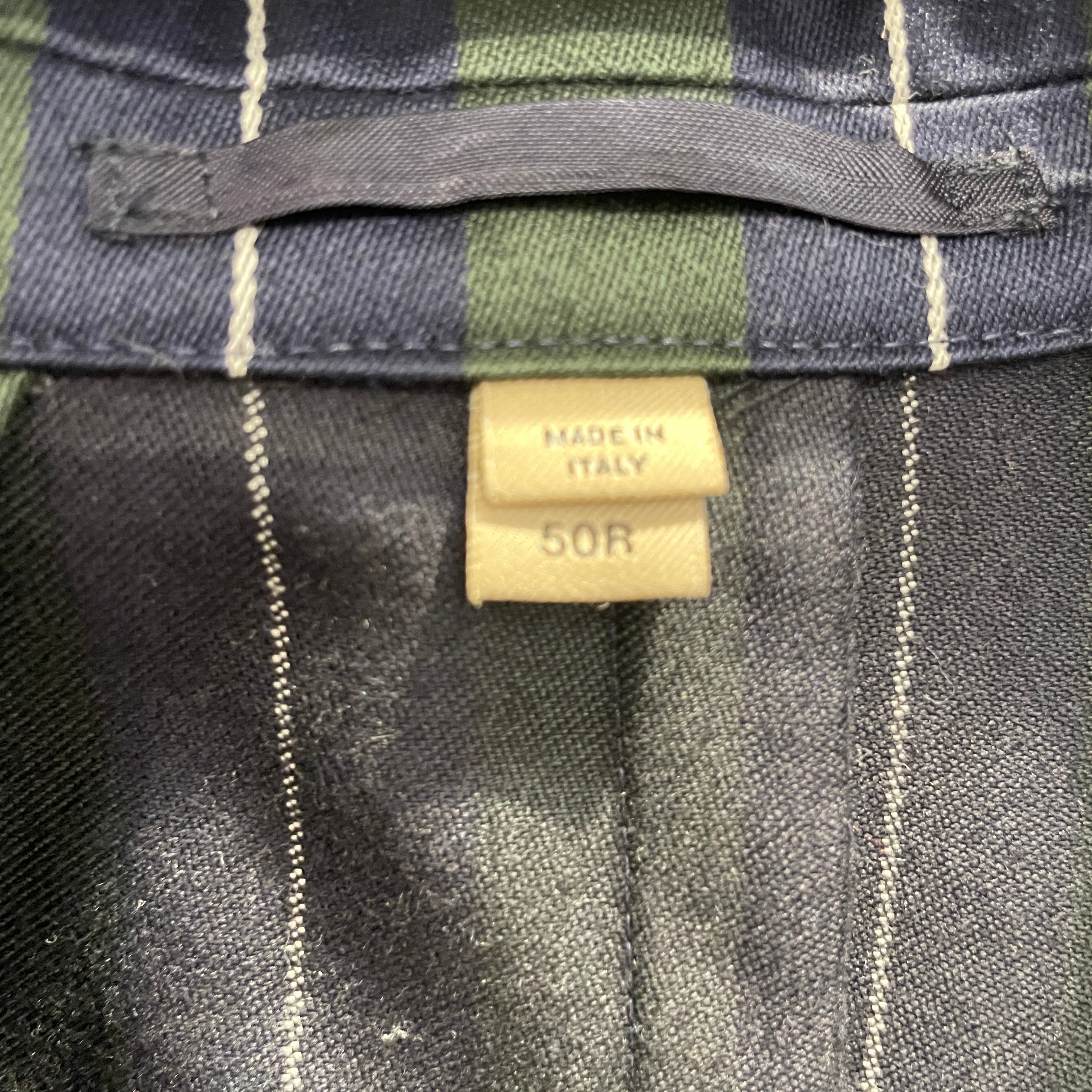 BURBERRY LONDON/Tailored Jkt/50/Wool/GRN/Stripe/PATCH POCKET view 5