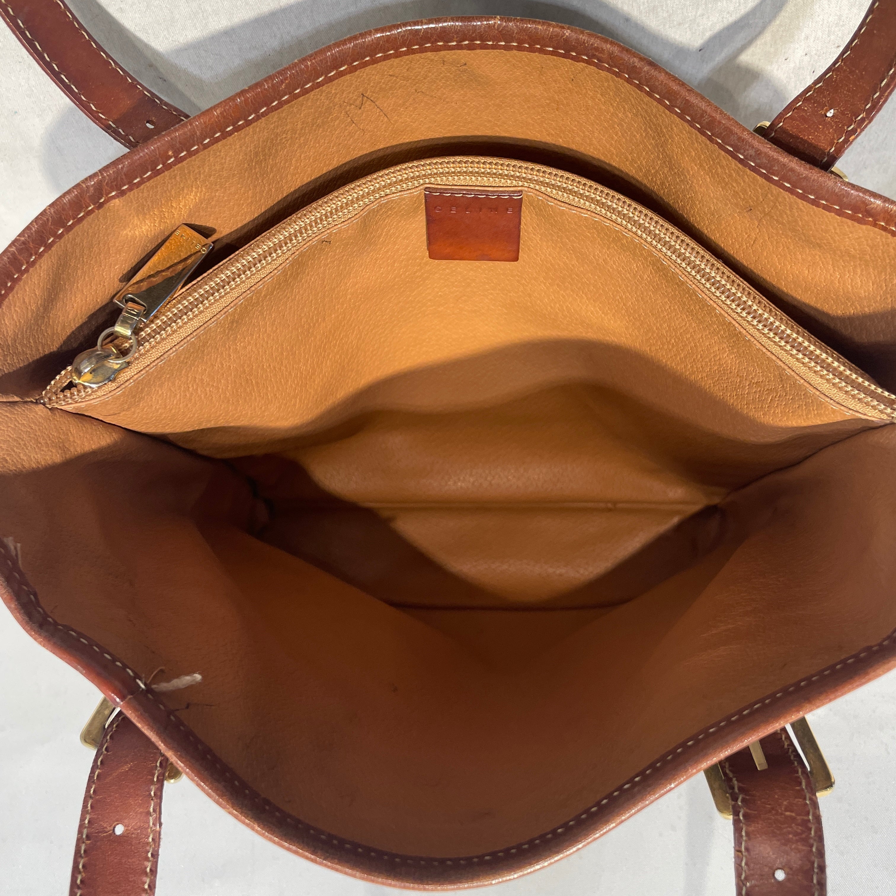 CELINE/Hand Bag/Monogram/Leather/BRW/Macadam Canvas Bag view 4