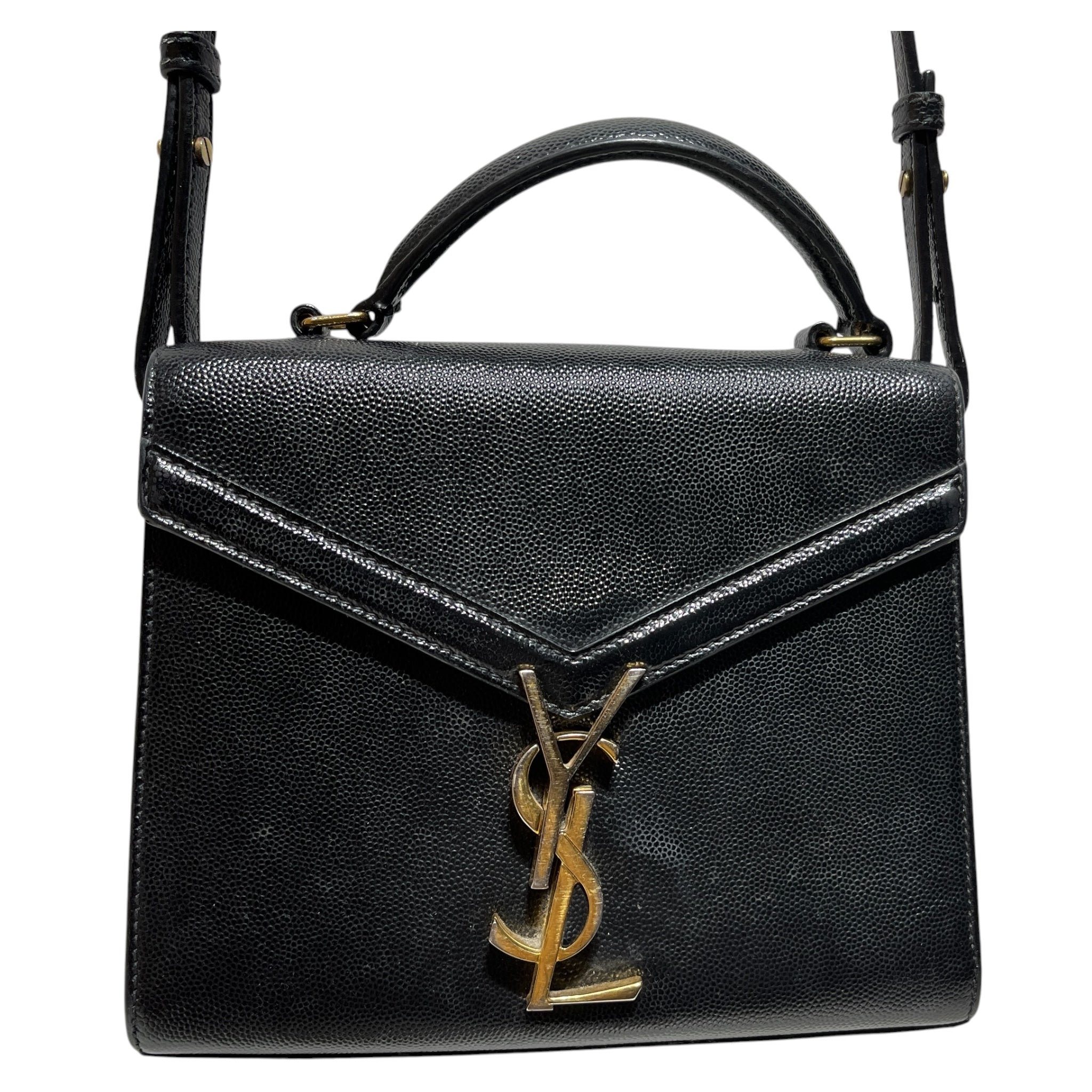 YVES SAINT LAURENT/Cross Body Bag/Leather/BLK/Cassandra Top Handle Mini view 1