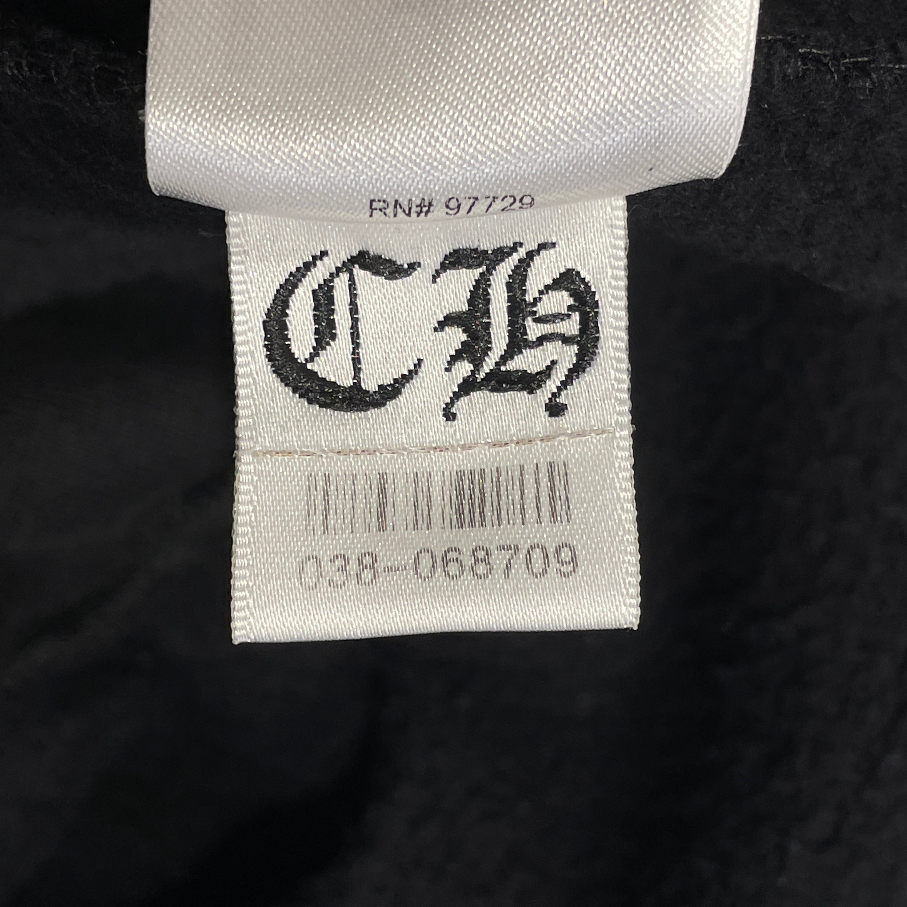 CHROME HEARTS/Sweatshirt/M/Cotton/BLK/Neck spell out view 6