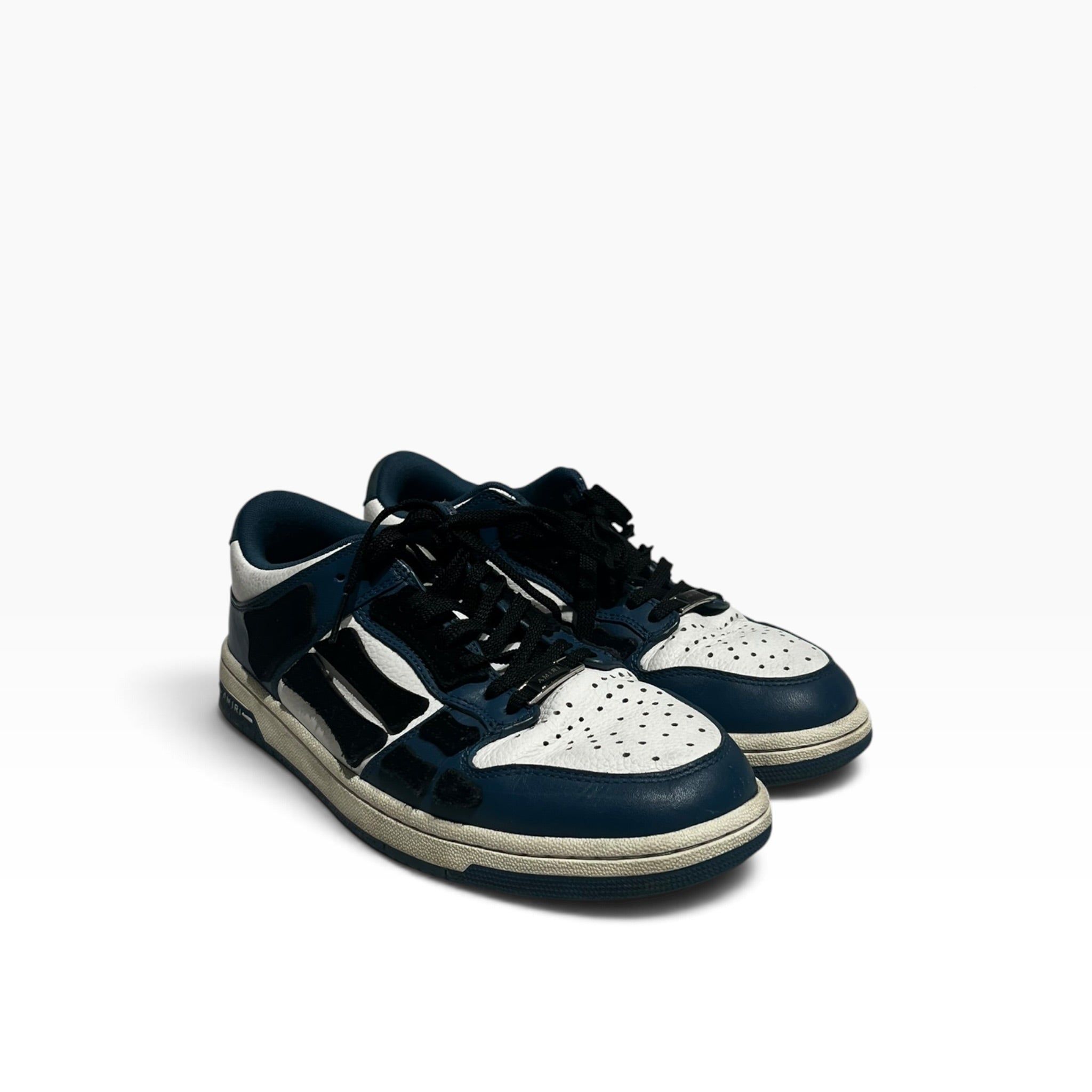AMIRI/Low-Sneakers/US 8/IDG/U-Tip/white and blue with bones view 1