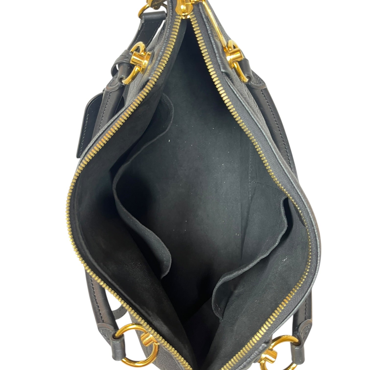 LOUIS VUITTON/Tote Bag/Monogram/Leather/BLK/V LEATHER TOTE view 3