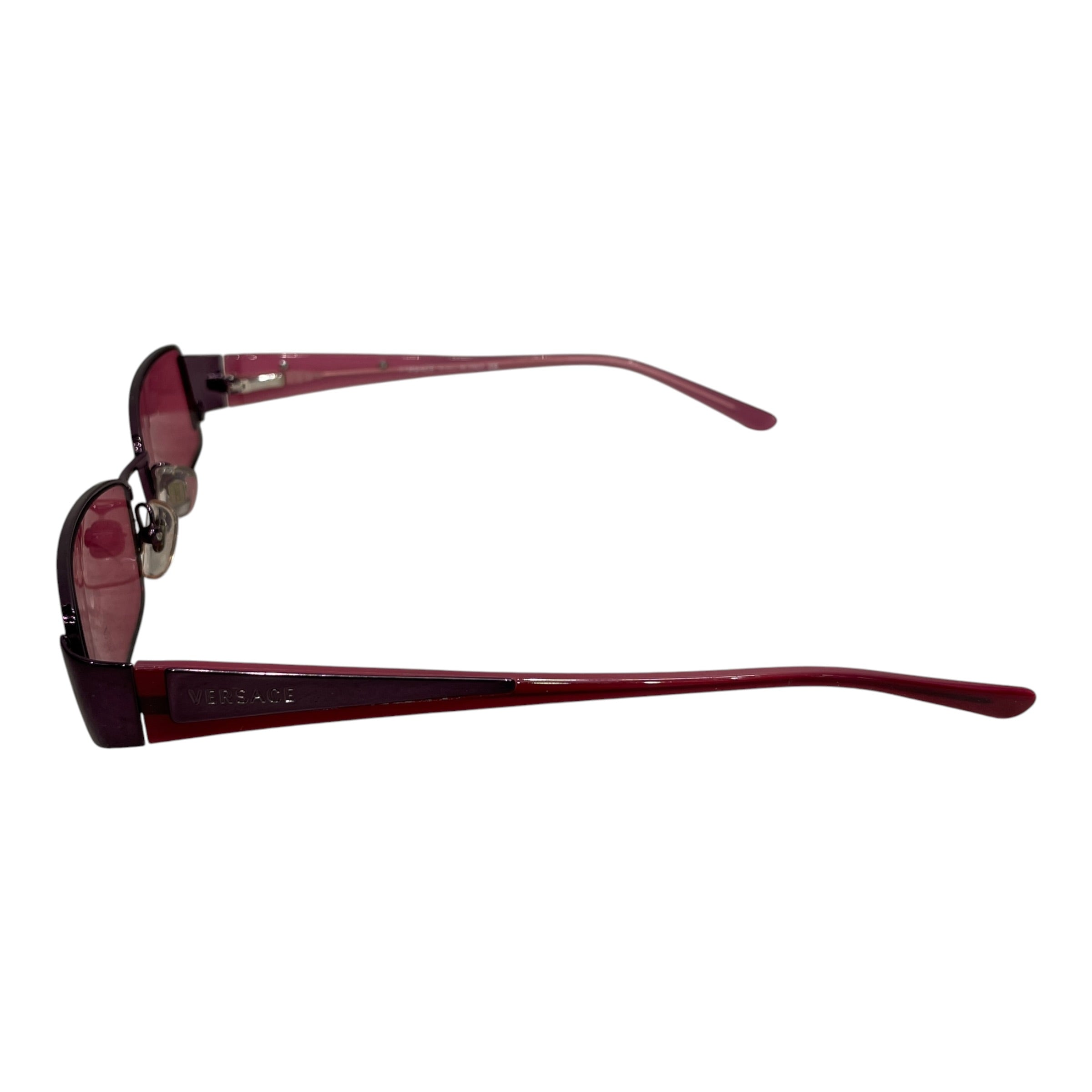 VERSACE/Sunglasses/Celluloid/PNK/L's/MGENTA TINTED RECTANGLE view 3