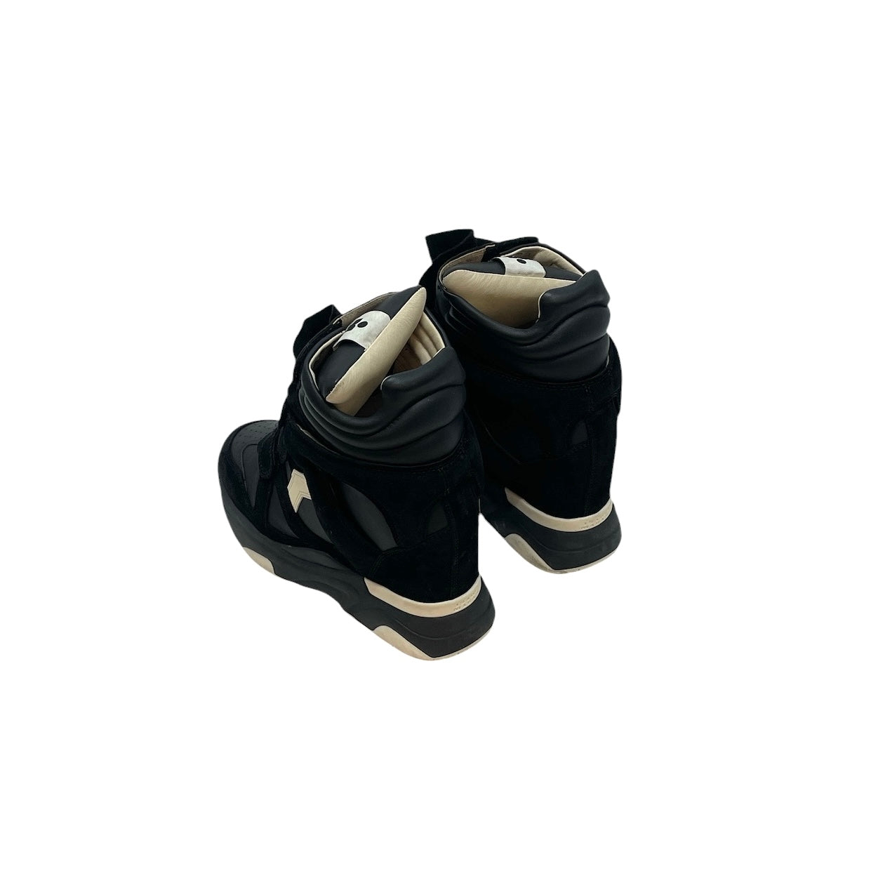 ISABEL MARANT/Hi-Sneakers/EU 40/Suede/BLK/SNEAKER WEDGES/VELCRO STRAPS view 2