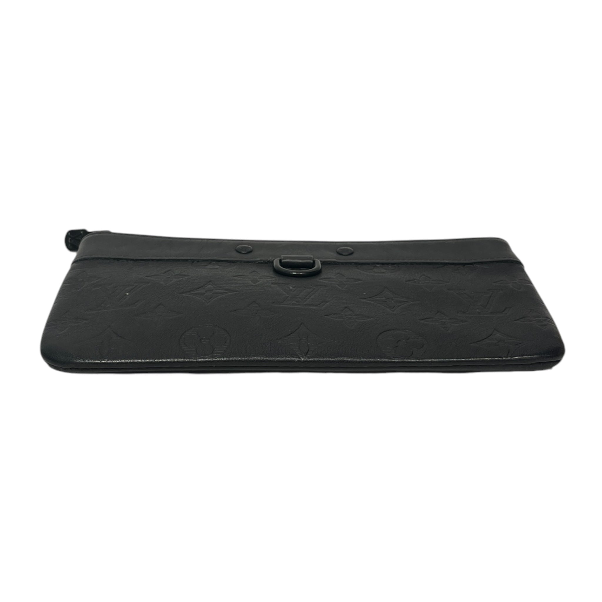 LOUIS VUITTON/Pouch/Monogram/Leather/BLK/shadow pochette view 4