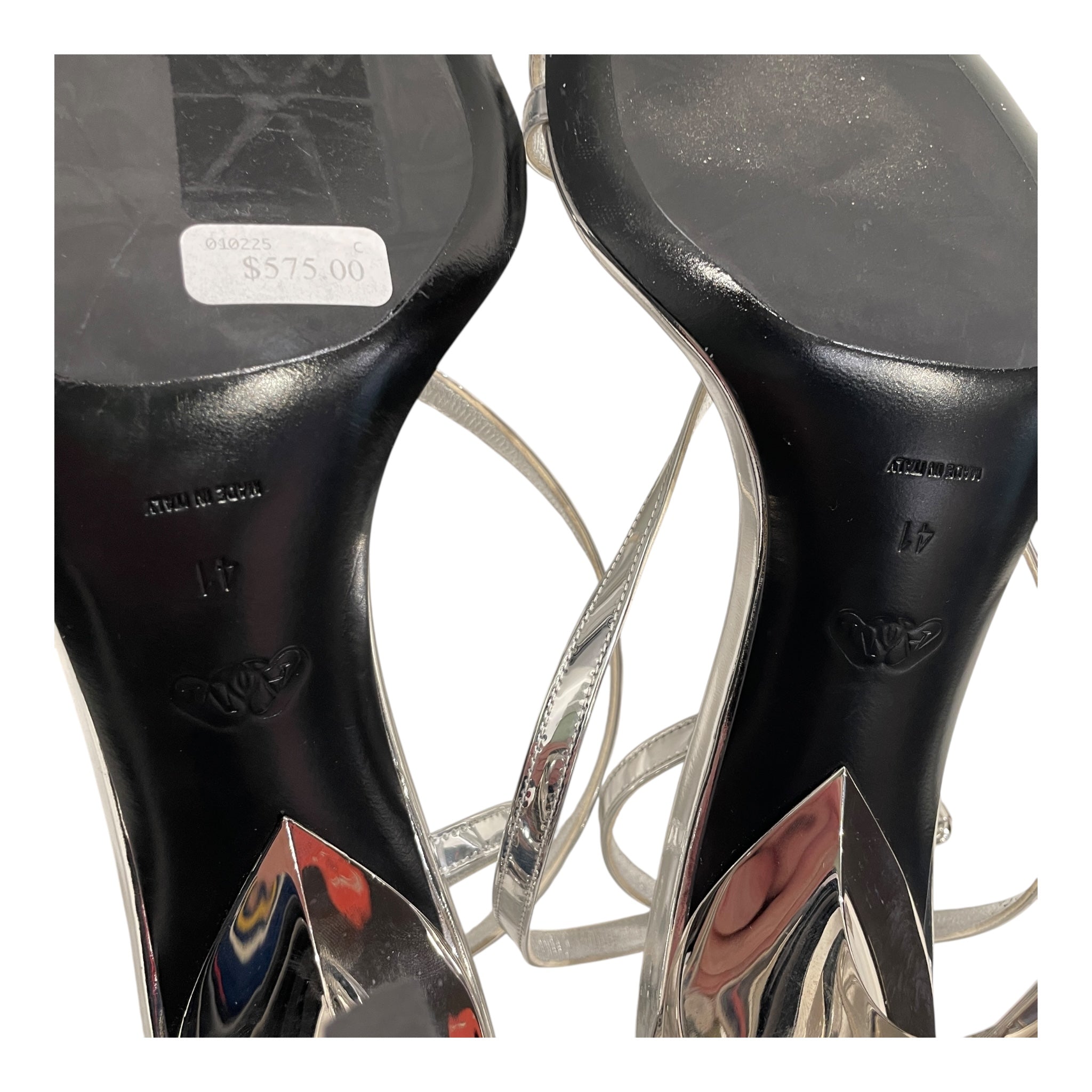 Alexander McQueen/Heels/EU 41/Acrylic/SLV/STRAPPY HIGH HEEL SANDALS view 8