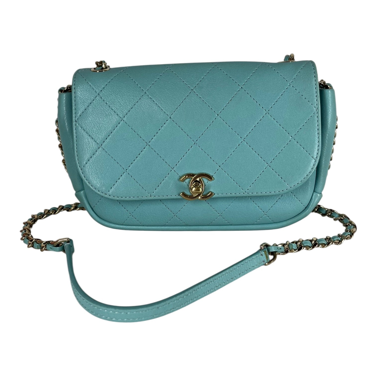 CHANEL/Cross Body Bag/Leather/BLU/TEAL CASUAL TRIP BAG view 1