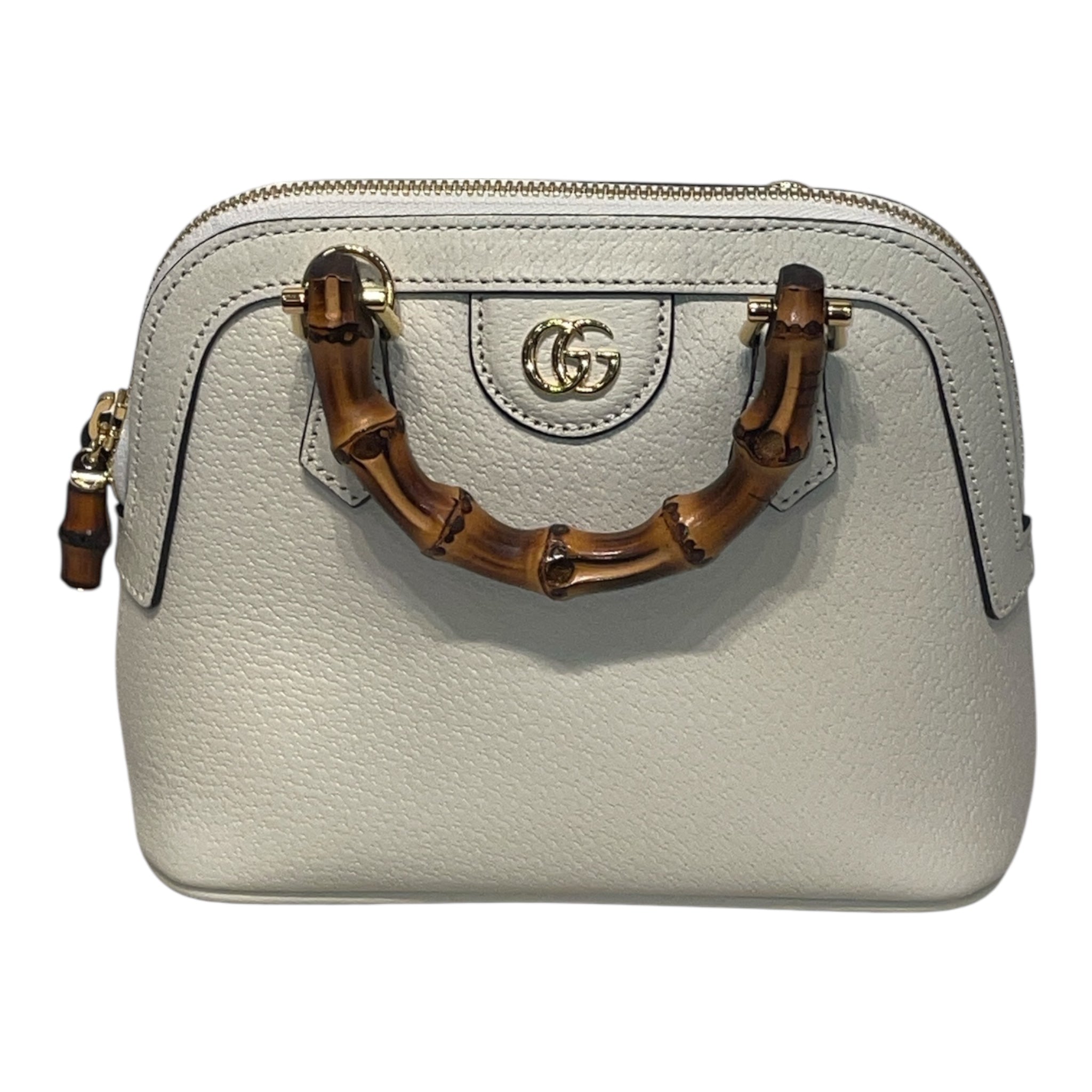 GUCCI/Hand Bag/Leather/WHT/DIANA BAMBOO SHOULDER view 1