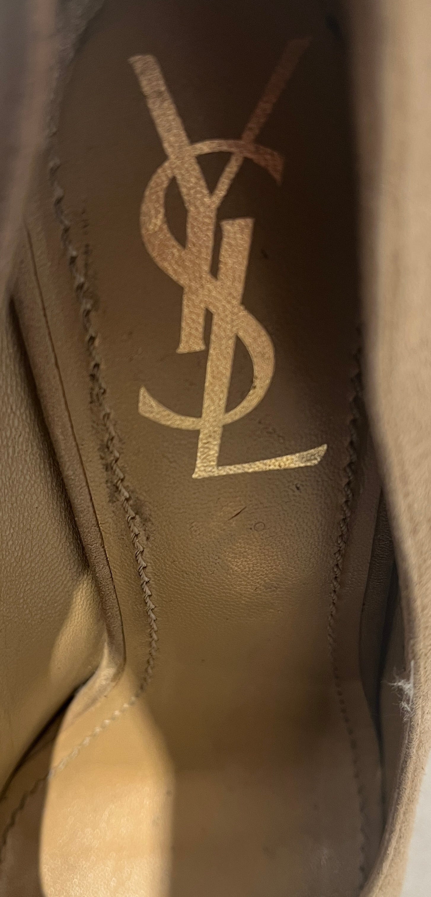 YVES SAINT LAURENT/Heels/EU 37/Suede/BEG/PLATFORM TRIBUTE PUMPS view 3