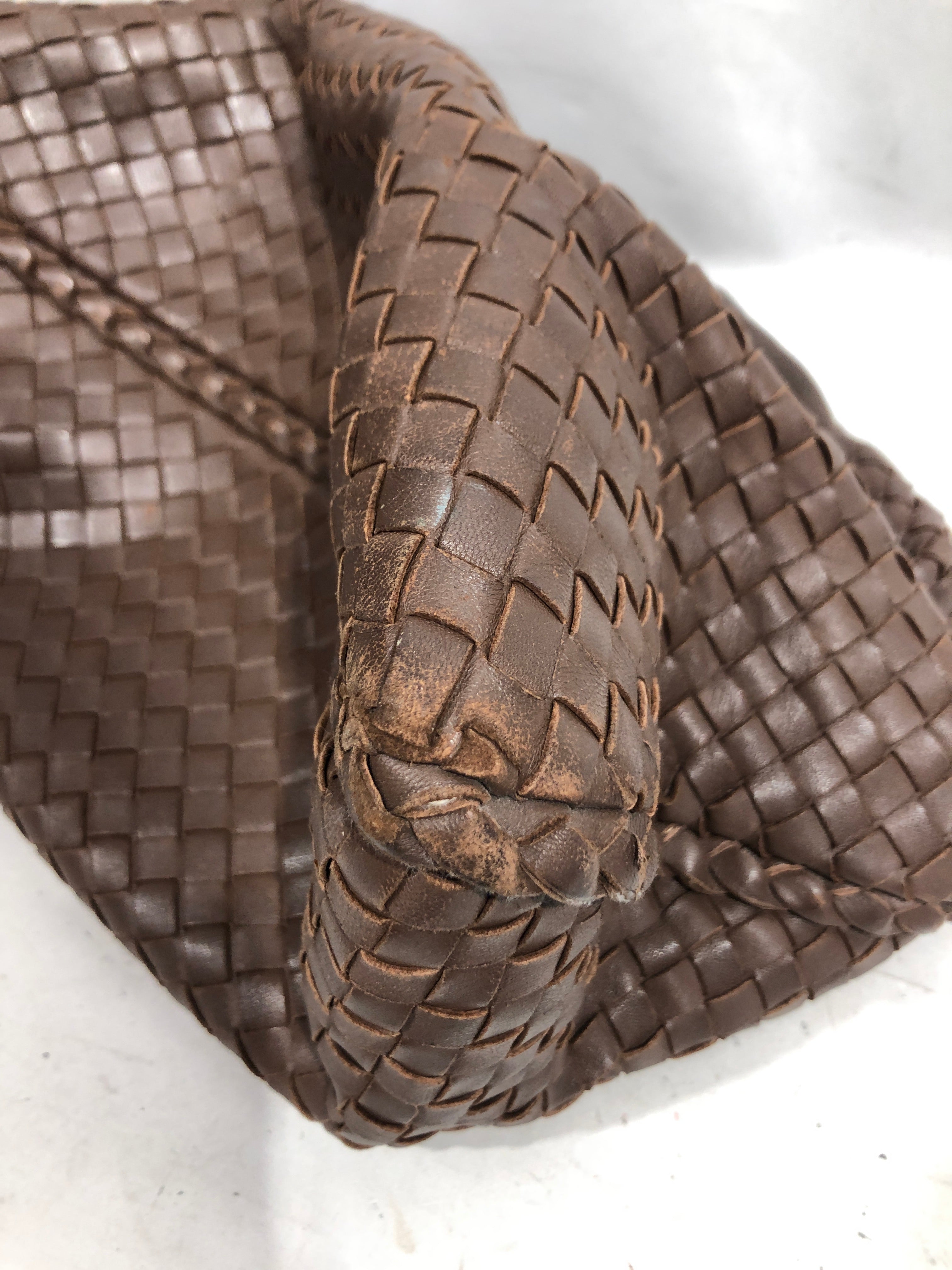 BOTTEGA VENETA/Hand Bag/Leather/BRW/INTRECCIATO WOVEN HOBO BAG view 5