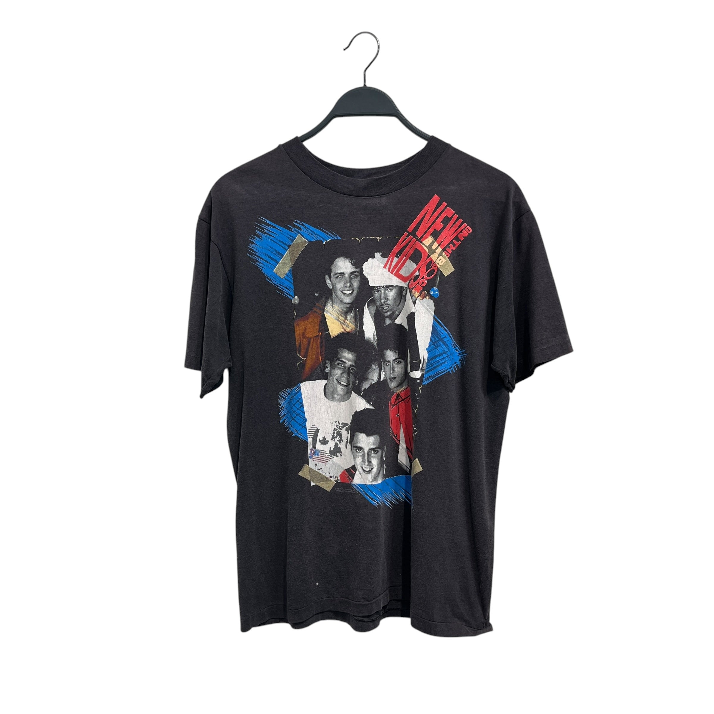 Vintage/T-Shirt/L/Cotton/GRY/Graphic/NEW KIDS ON THE BLOCK 80S view 1