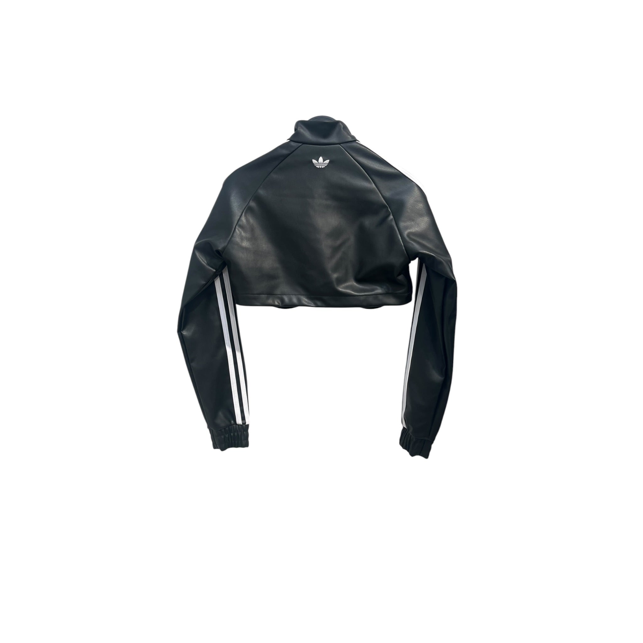 adidas/Track Jkt/S/Faux Leather/BLK/WOMEN BIKER TRACK JKT view 2