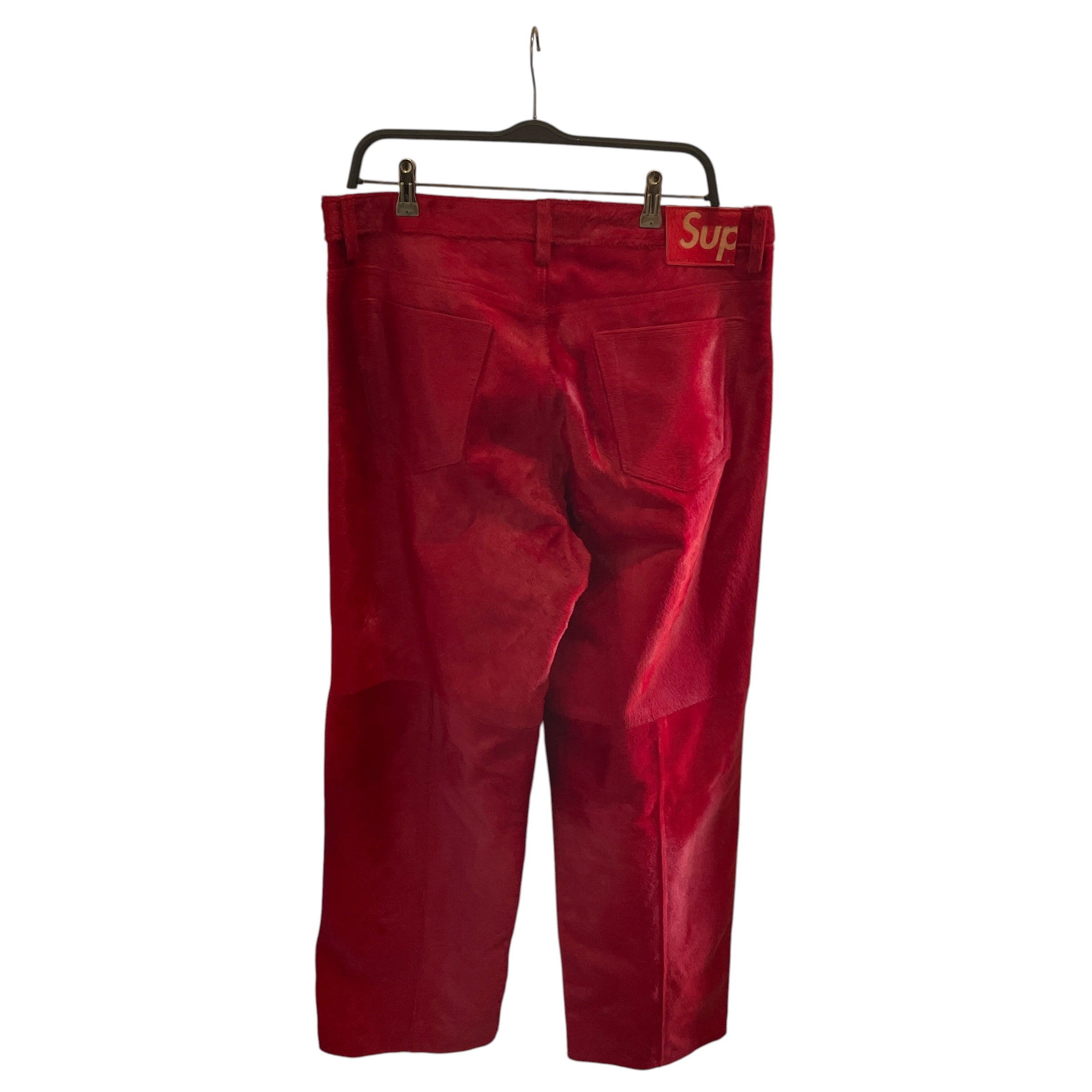 Supreme/Pants/34/Fur/RED/SCRIPT LEFT THIGH LOGO view 2