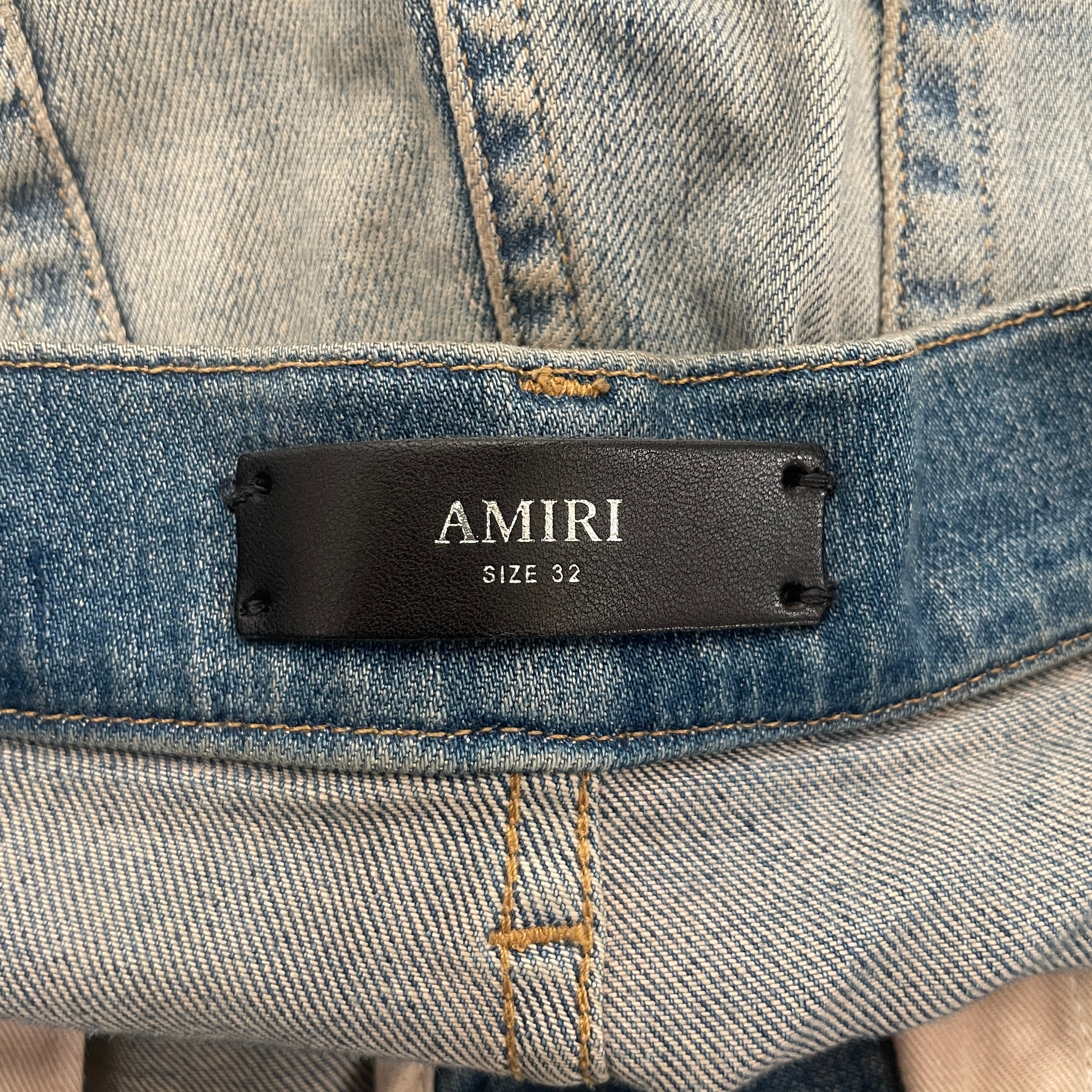 AMIRI/Straight Pants/32/Cotton/BLU/Animal Pattern/Snake view 3