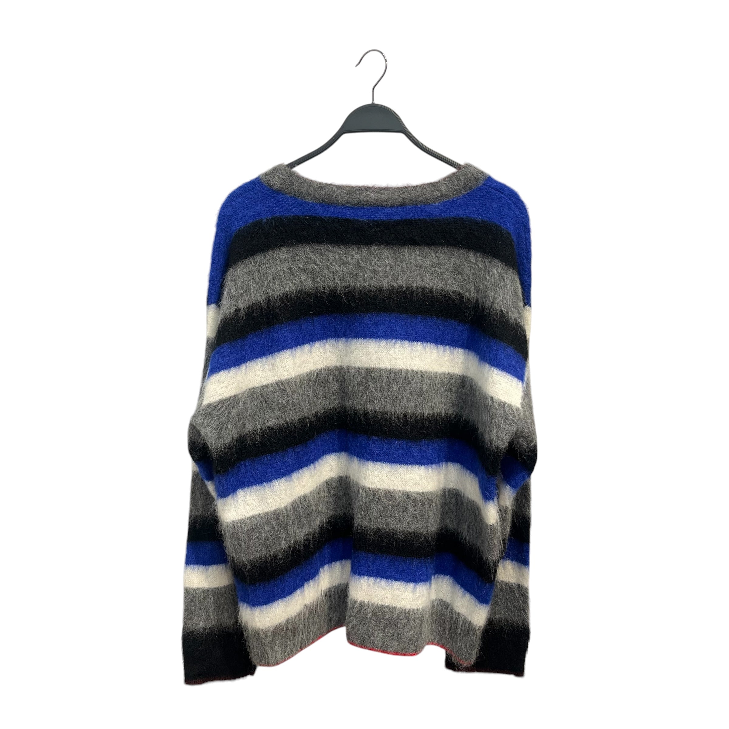 ZANKOV/Sweater/L/Stripe/Mohair/BLU/GRAY BLACK WHITE ALPACA view 3