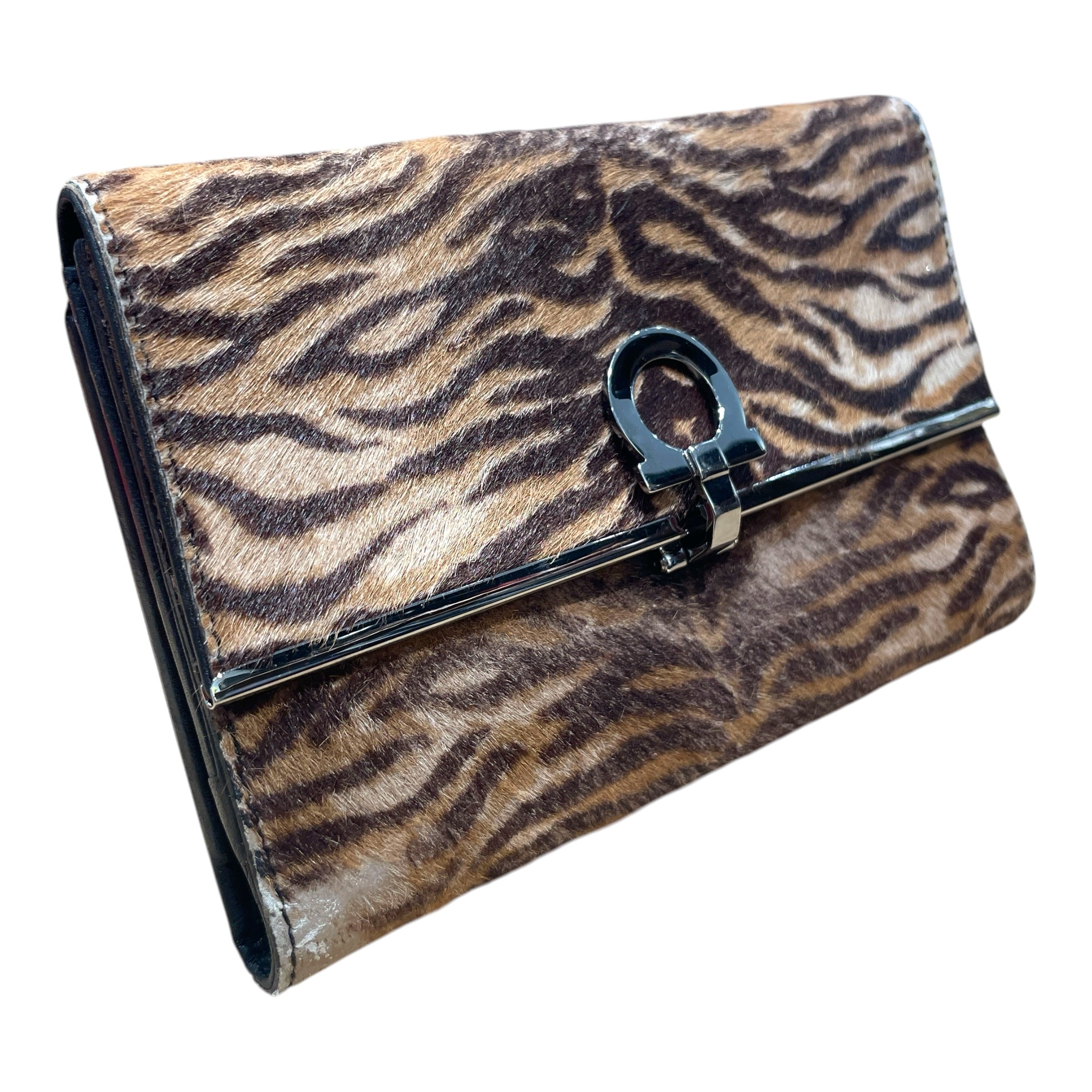 Salvatore Ferragamo/Wallet/Animal Pattern/Fur/BRW/L's/Animal Print Wallet view 1