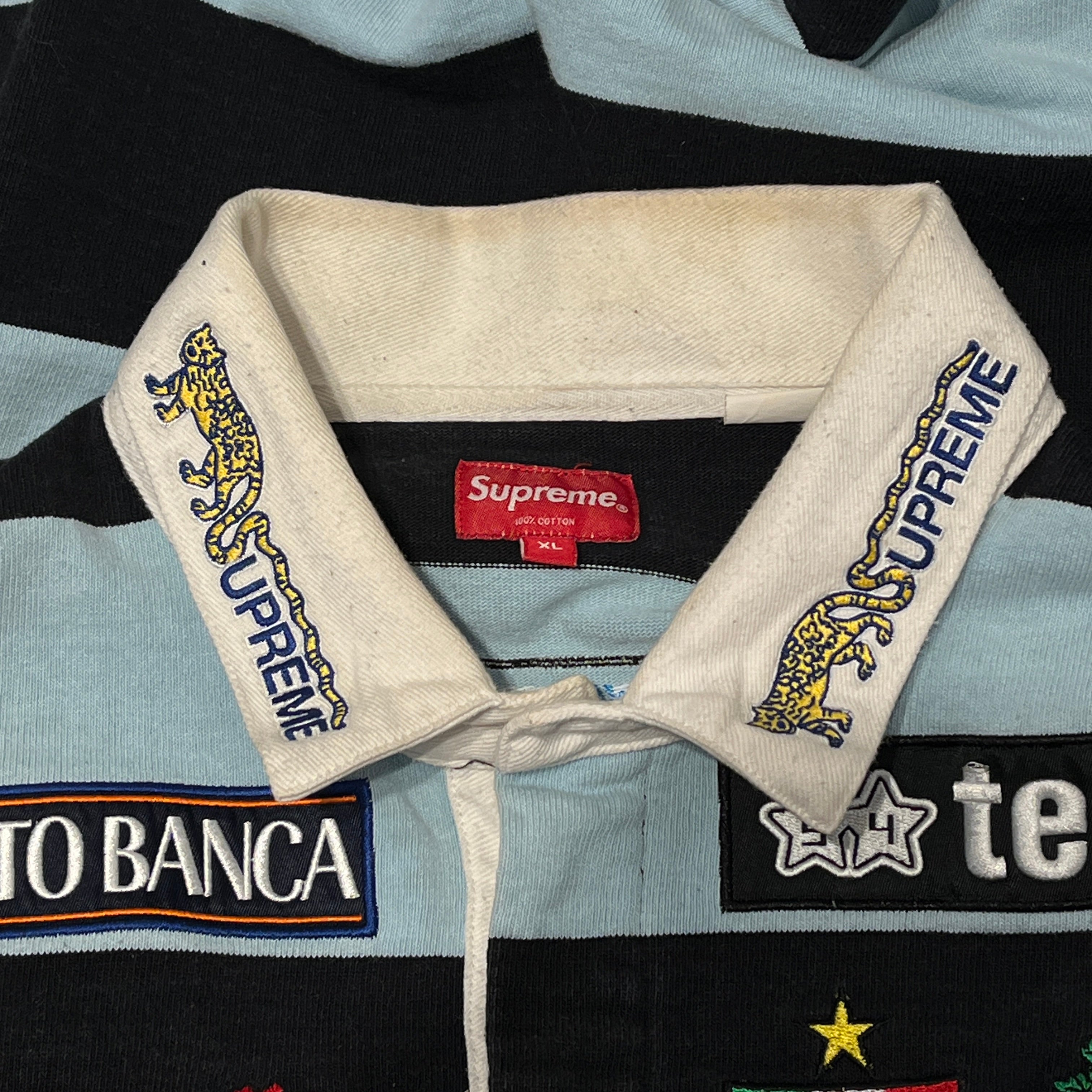 Supreme/Sweater/L/Cotton/BLU/rugby view 5