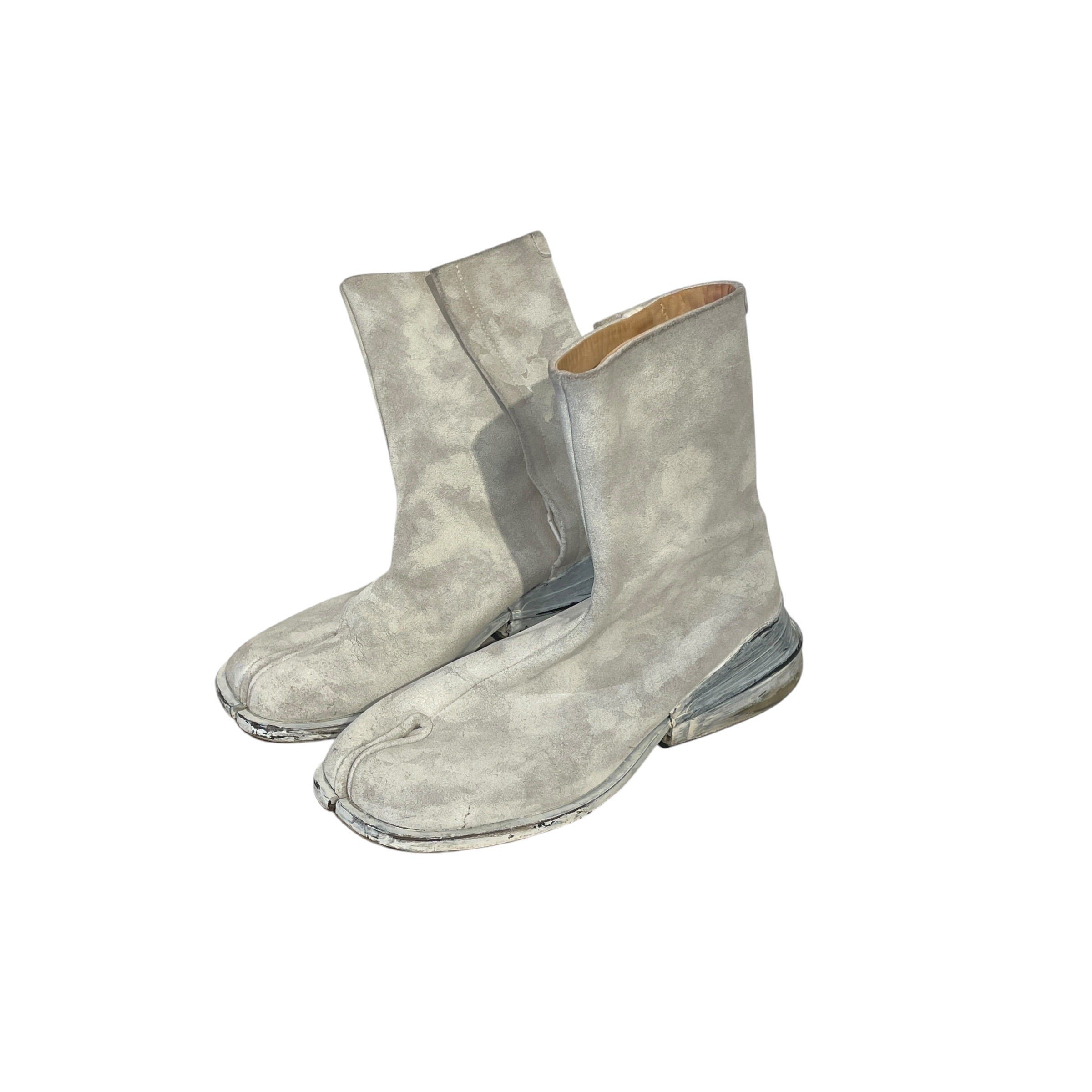 Maison Margiela/Boots/EU 38/Leather/GRY/PAINTED TABI BOOTS view 1