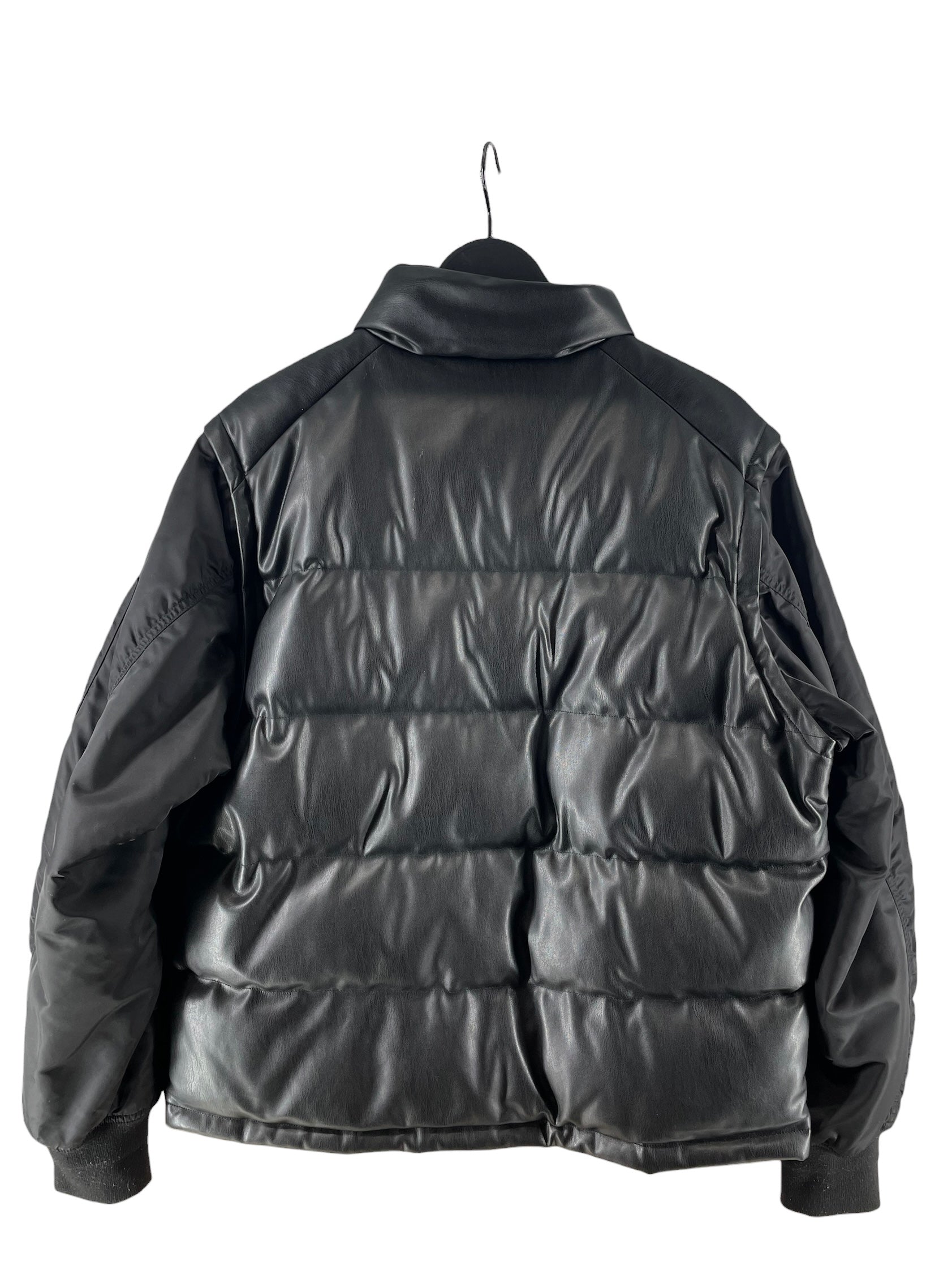 UNDERCOVER/Puffer Jkt/M/Faux Leather/BLK/FAUX LEATHER GU COLLAB view 2