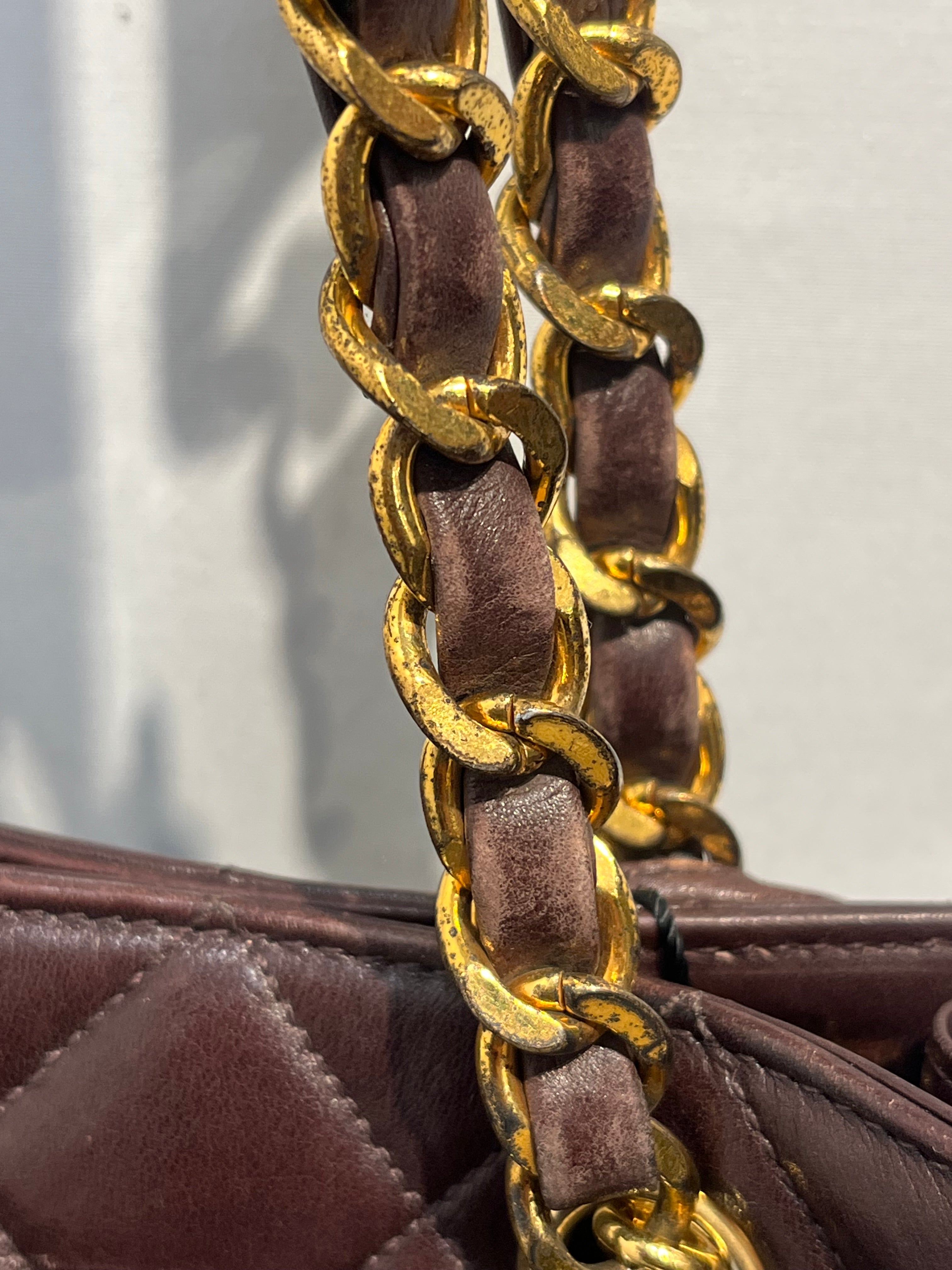CHANEL/Hand Bag/Leather/BRW/GLD HRDWR-CALFSKIN view 5