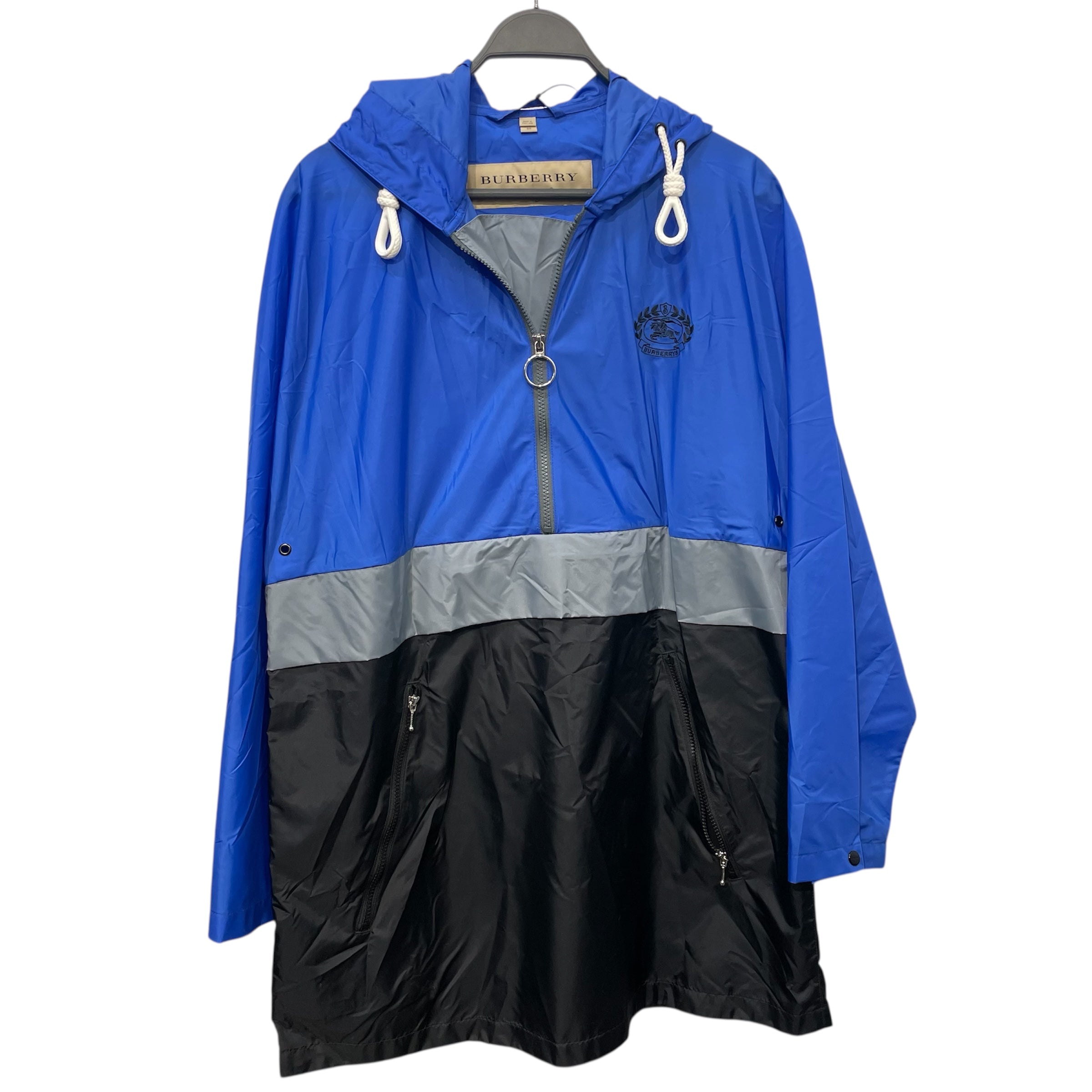 BURBERRY LONDON/Windbreaker/50/Nylon/BLU/oversized pull over rain jacke view 1