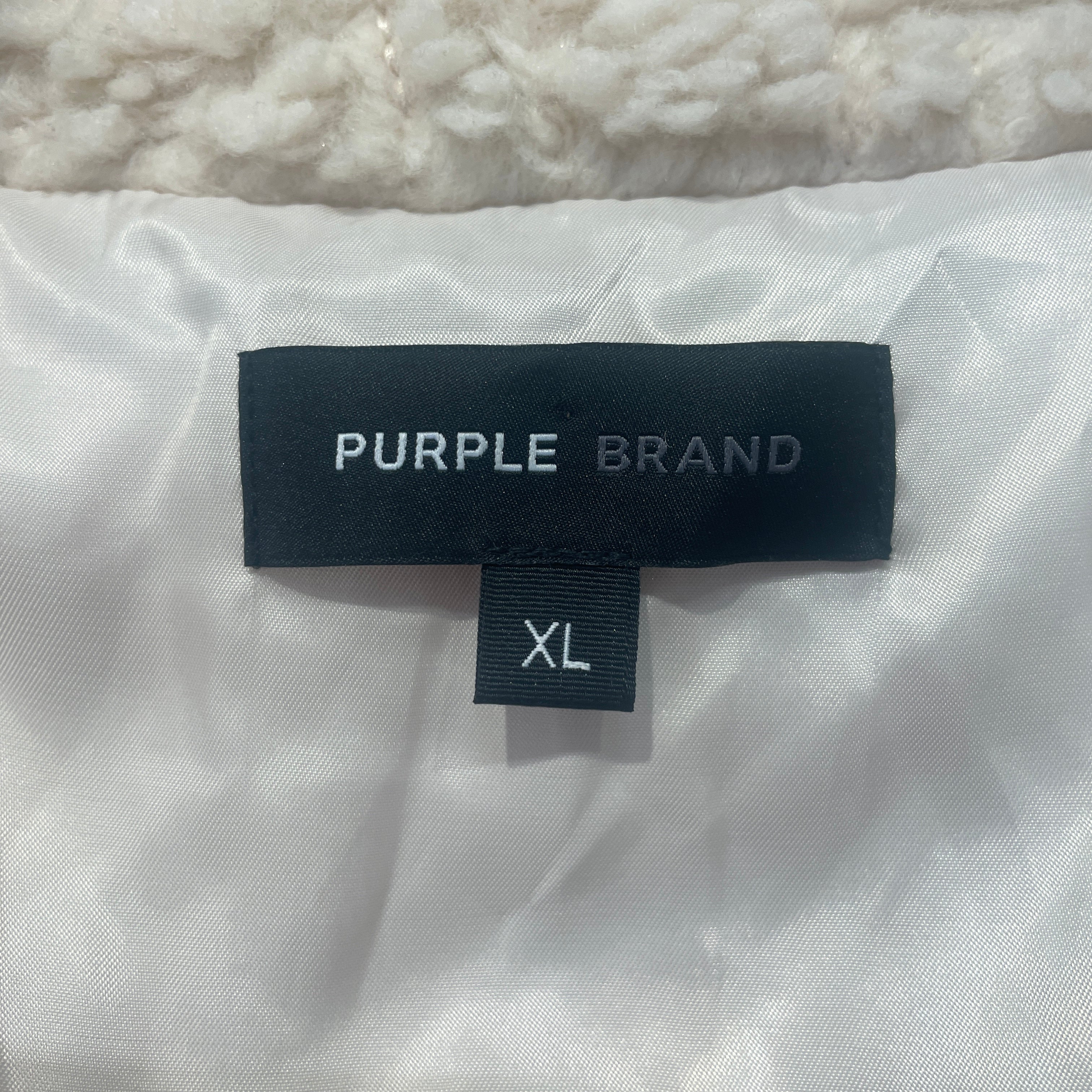 PURPLE BRAND/Jacket/XL/All Over Print/Polyester/CRM/Wordmark Repeat Jacket view 3