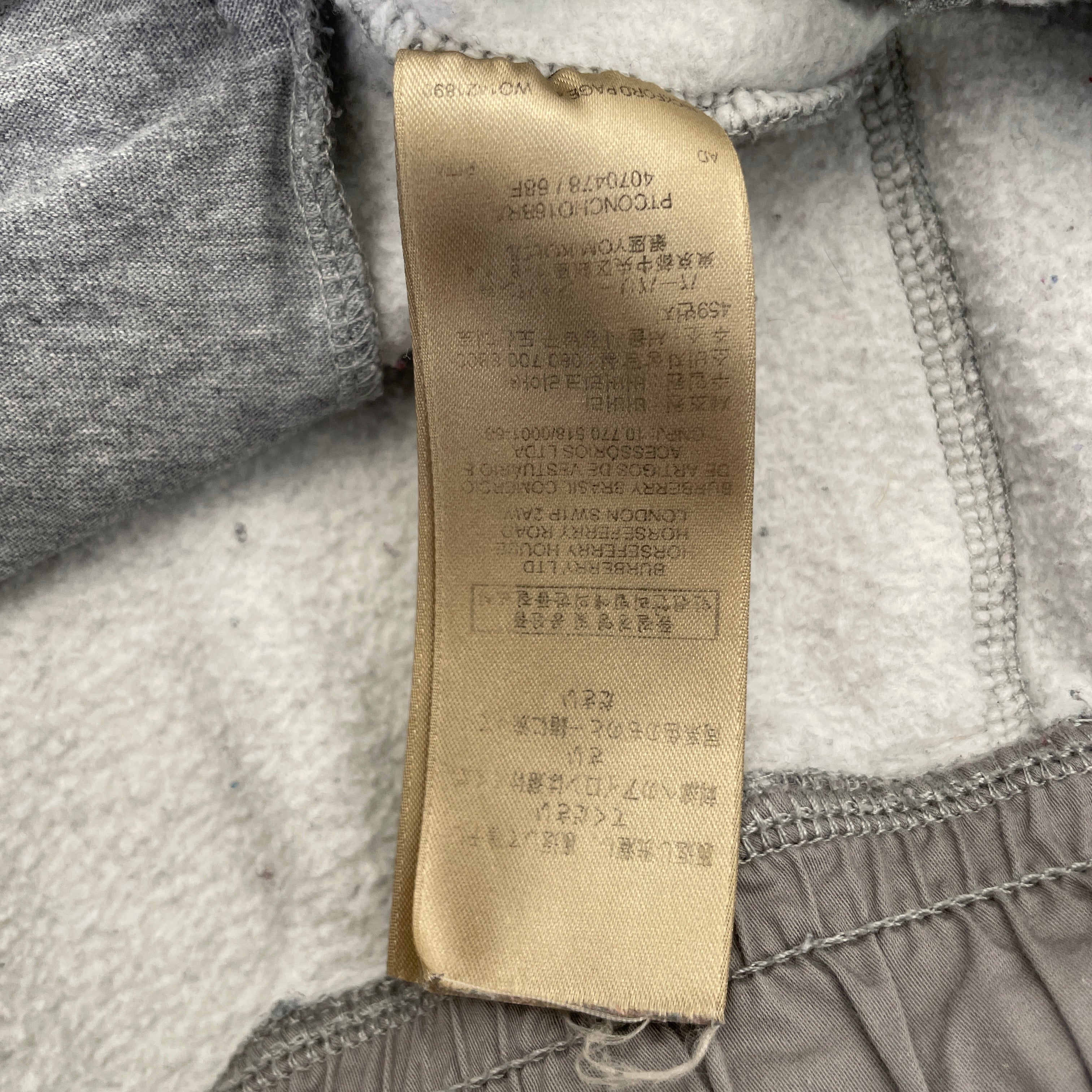 BURBERRY/Straight Pants/XL/Cotton/GRY/LEG LOGO view 4