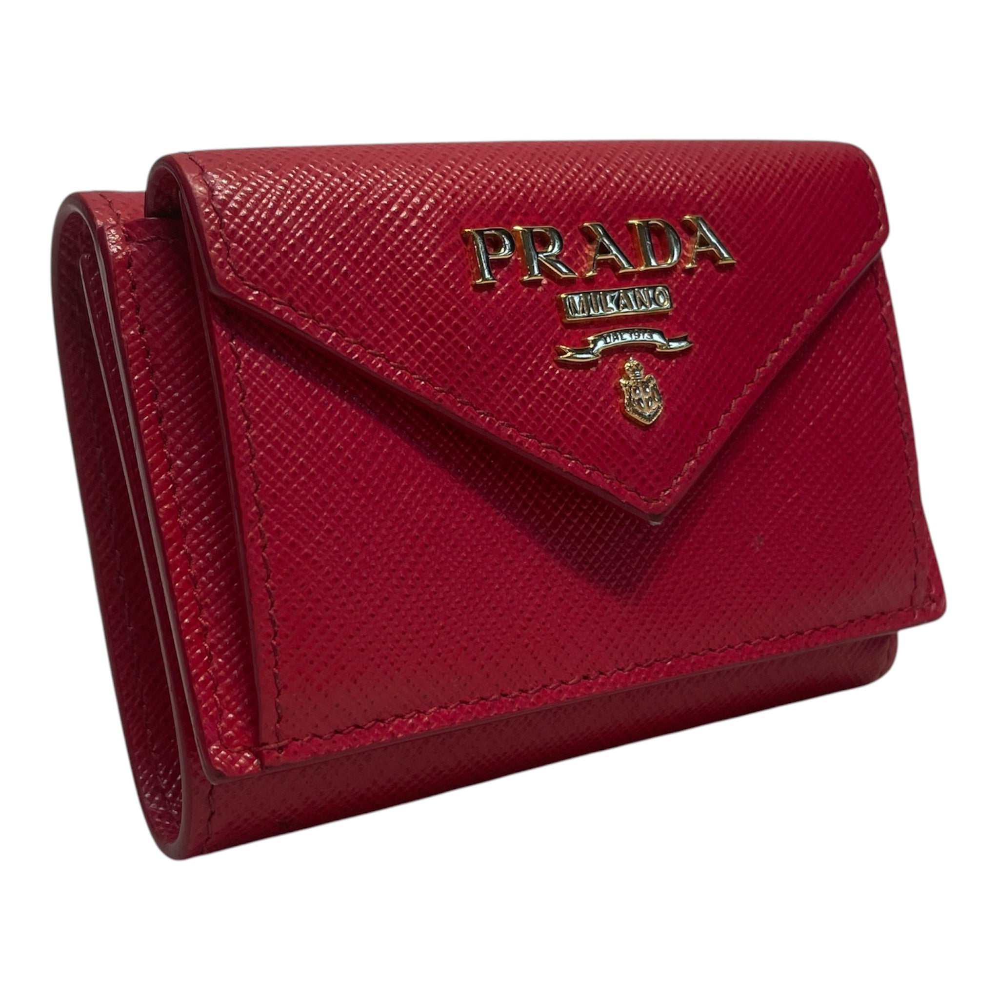 PRADA/Trifold Wallet/Leather/RED/ view 1