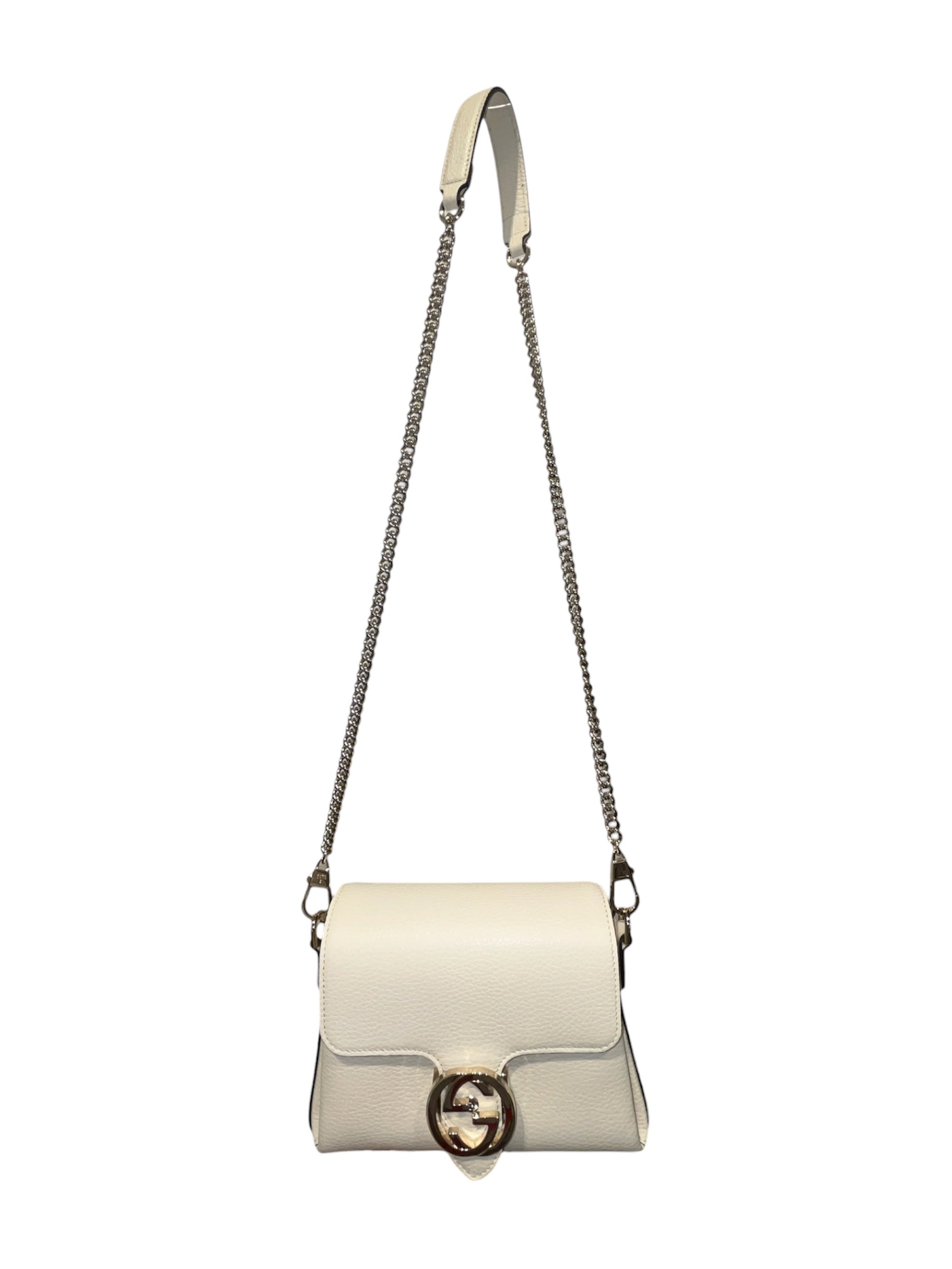 GUCCI/Cross Body Bag/Leather/CRM/607720527066 INTERLOCKING view 1
