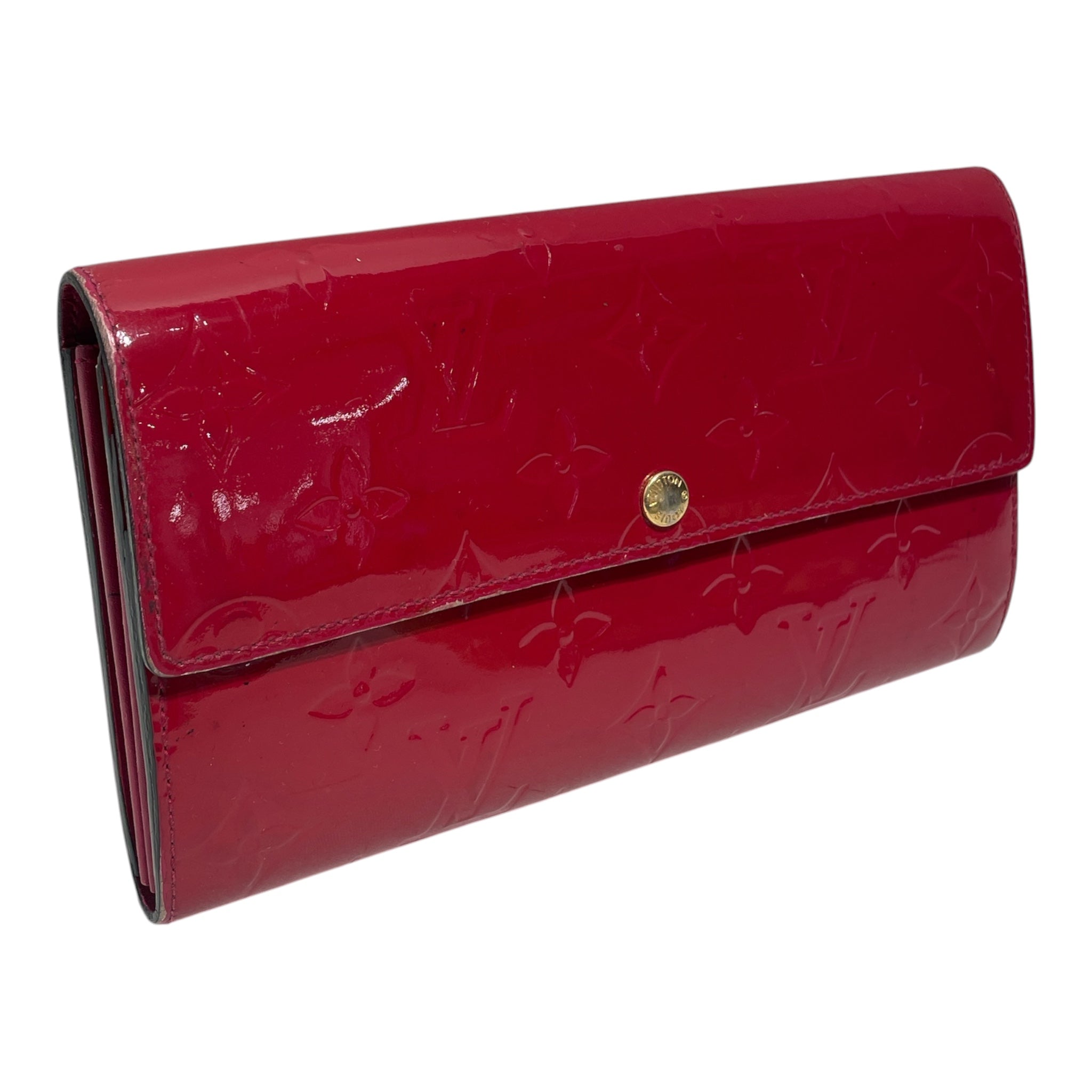 LOUIS VUITTON/Long Wallet/Monogram/RED/L's/Patent LV LONG WALLET RED view 1