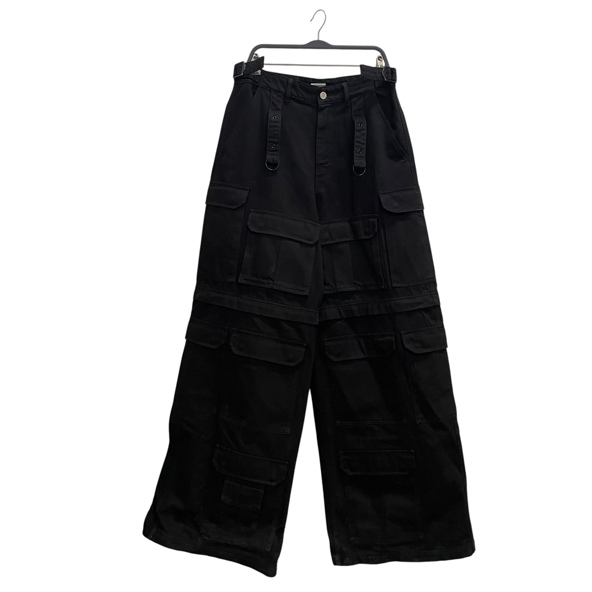 VETEMENTS/Cargo Pants/S/Denim/BLK/DETATCHABLE view 1