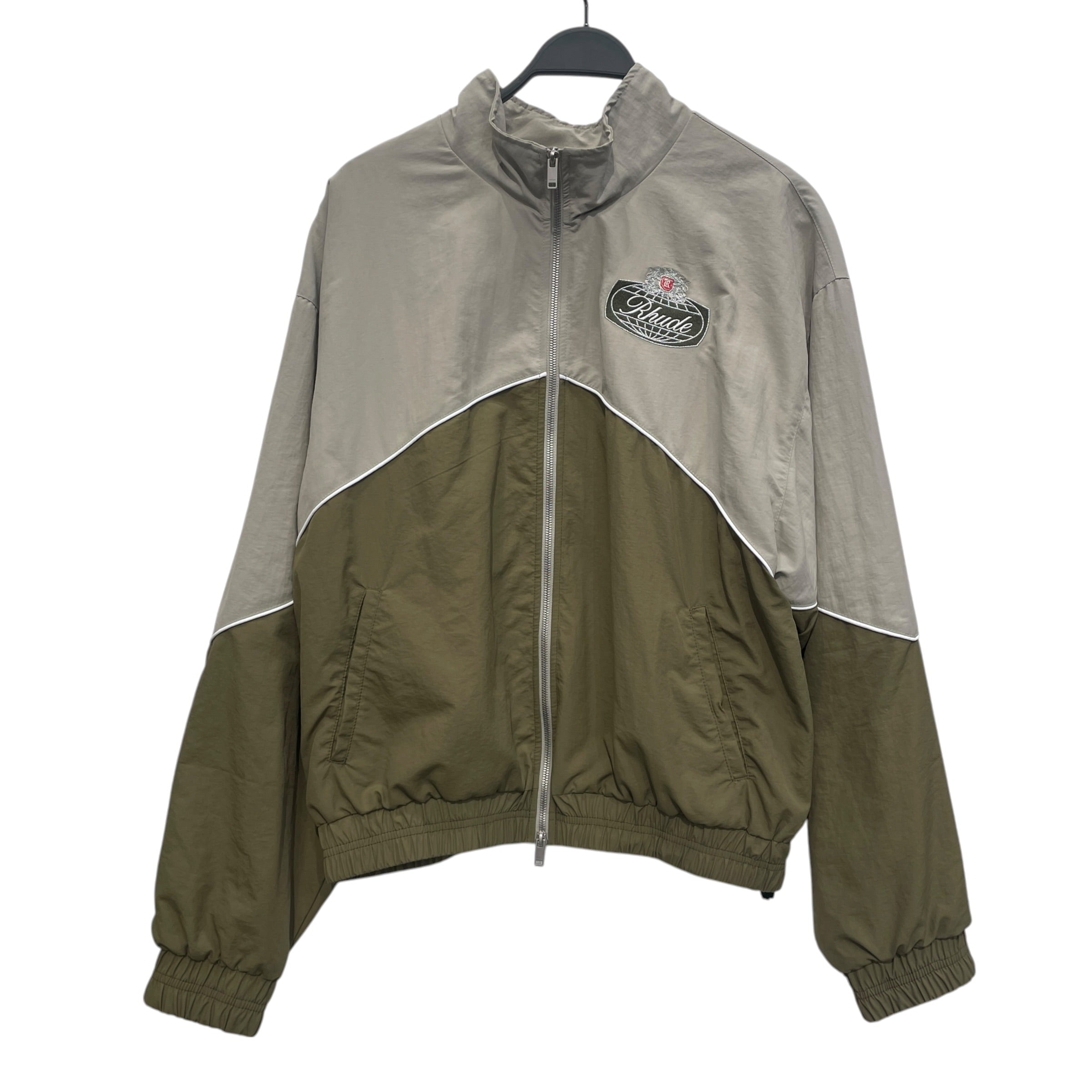 RHUDE/Windbreaker/L/Nylon/GRN/GRN WINDBREAKER EMBROIDERED PA view 1