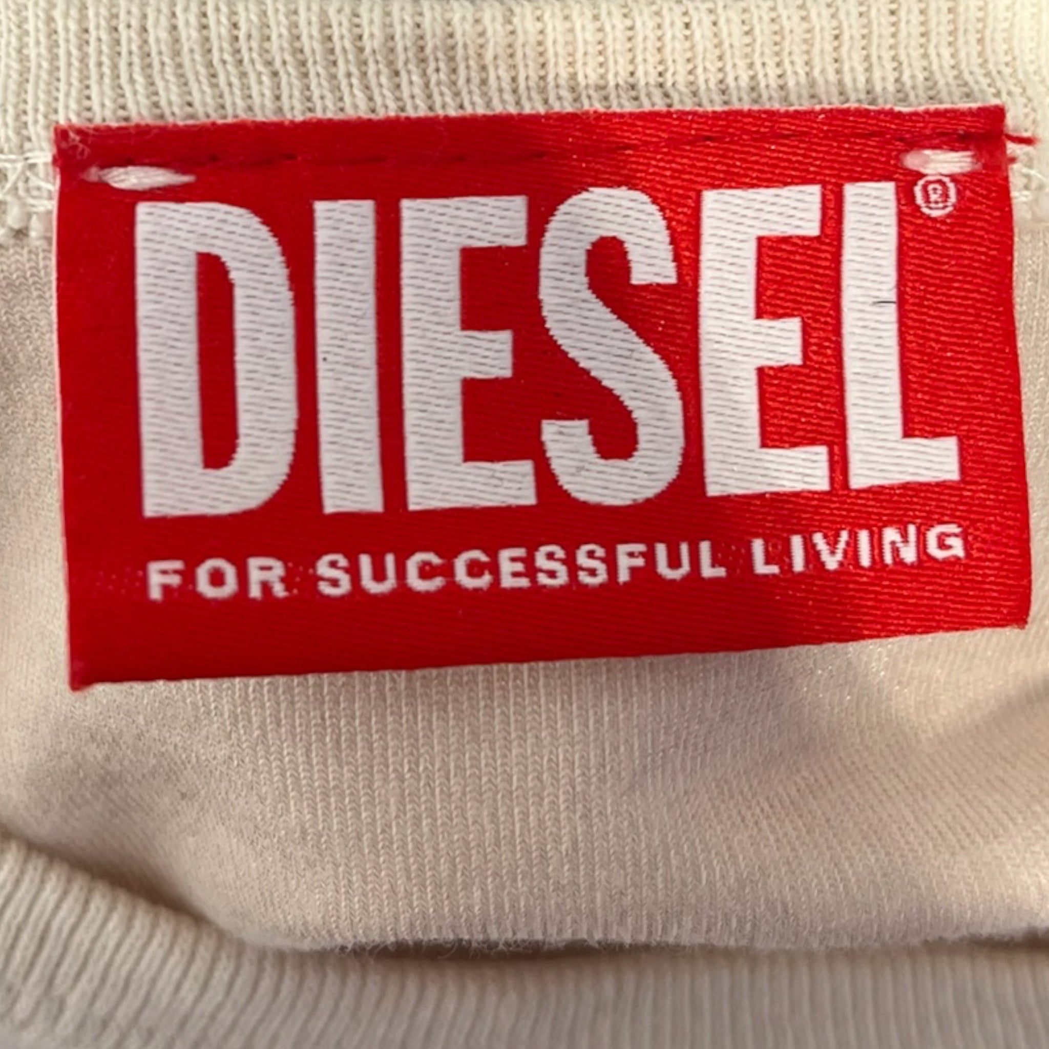 DIESEL/T-Shirt/S/Cotton/BEG/TRANSLUCENT FRONT view 3