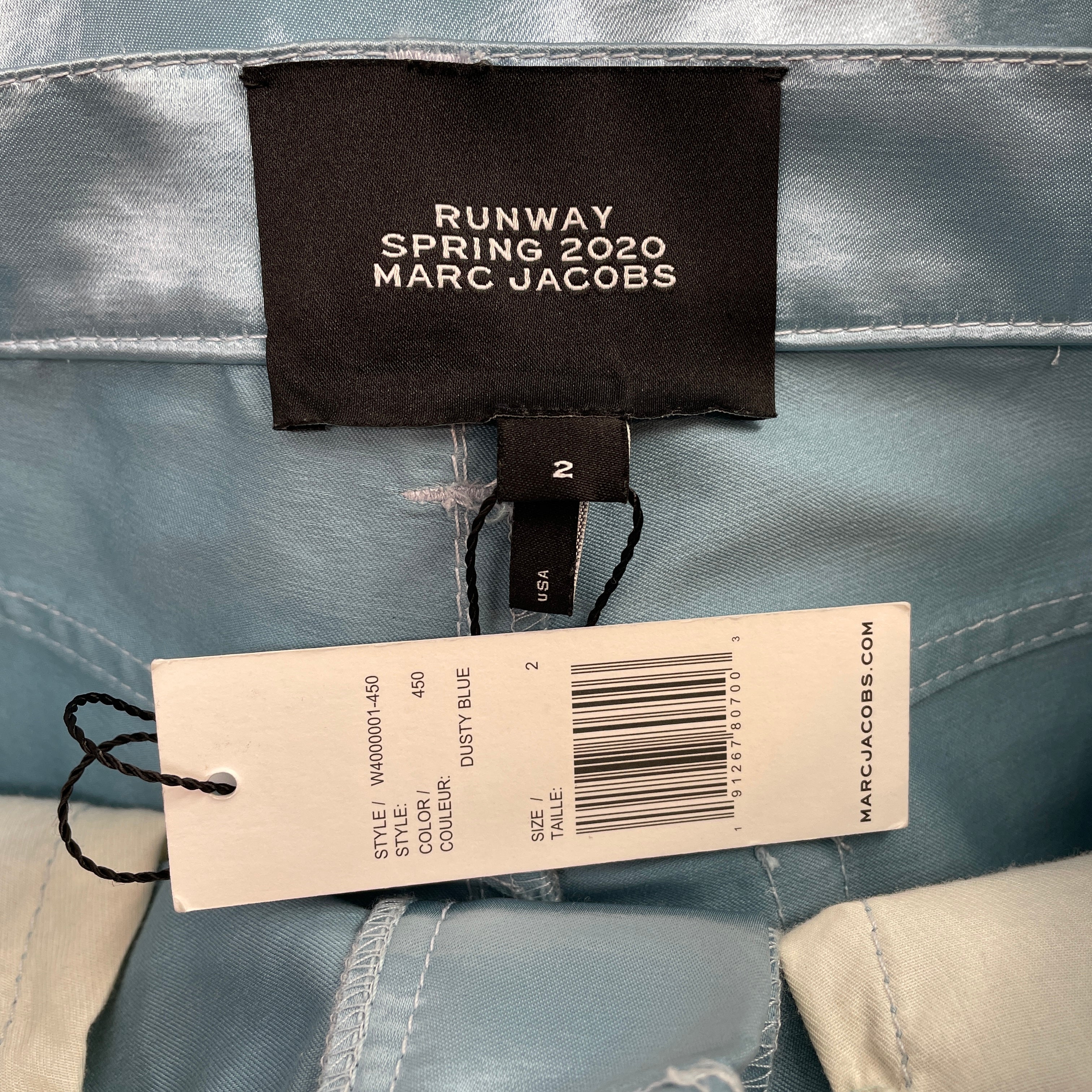 MARC JACOBS/Bottoms/2/Cotton/BLU/DUSTY BLUE SATIN FLARE PANTS view 3