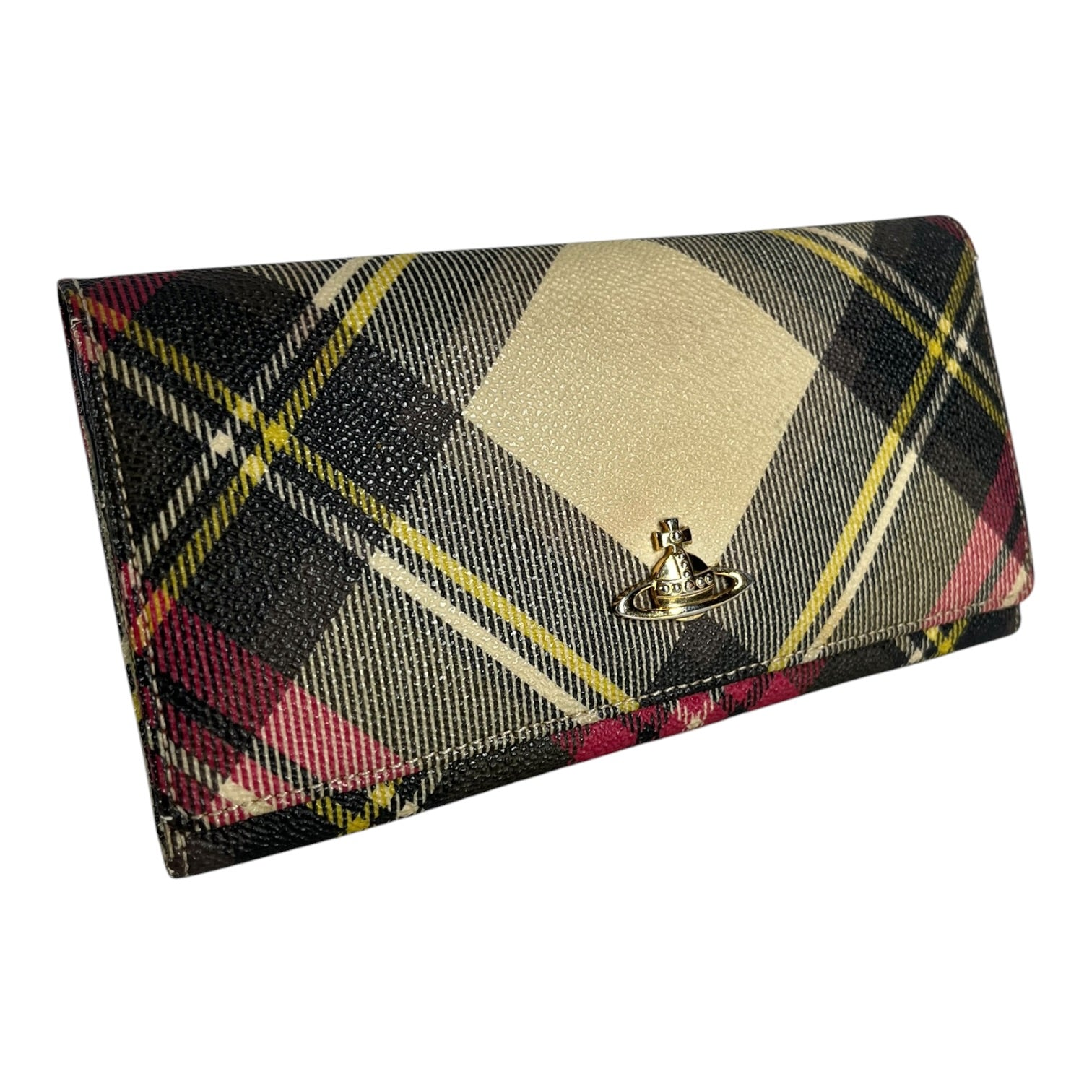 Vivienne Westwood/Long Wallet/Tartan/Cotton/MLT/L's/TARTAN ORB WALLET view 1