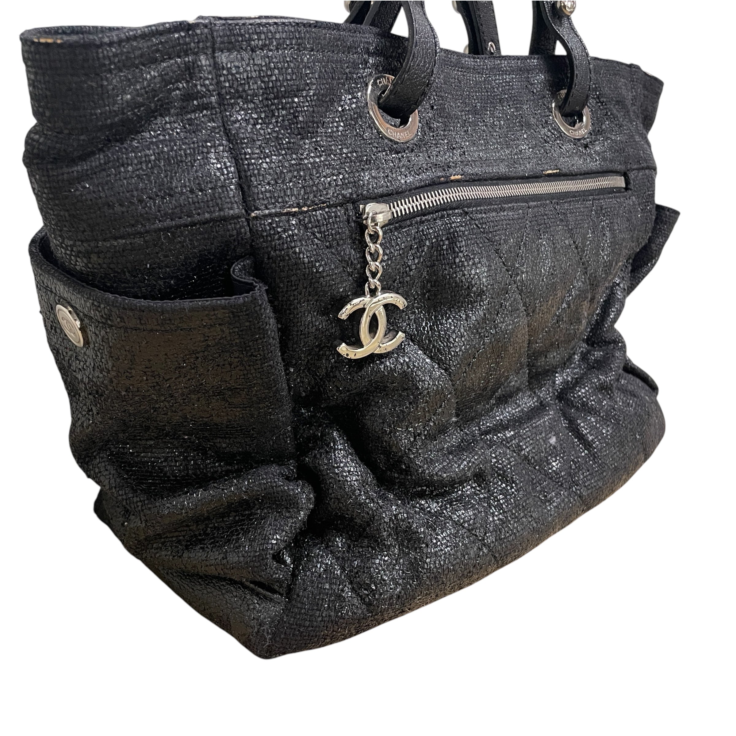 CHANEL/Hand Bag/BLK/XL PARIS-BIARRITZ/ SLV HARDWAR view 6