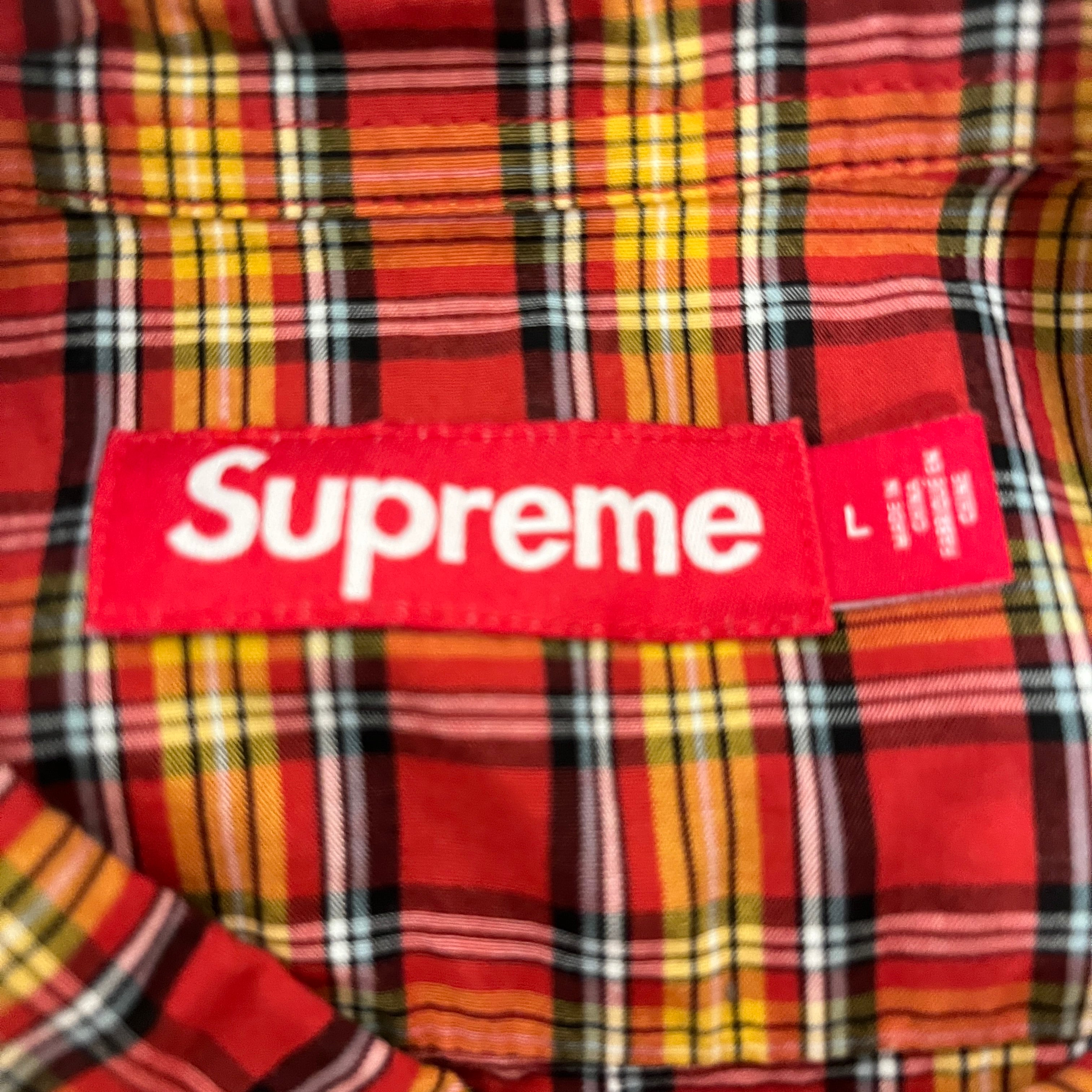 Supreme/LS Shirt/L/Cotton/RED/MINI PLAID view 3