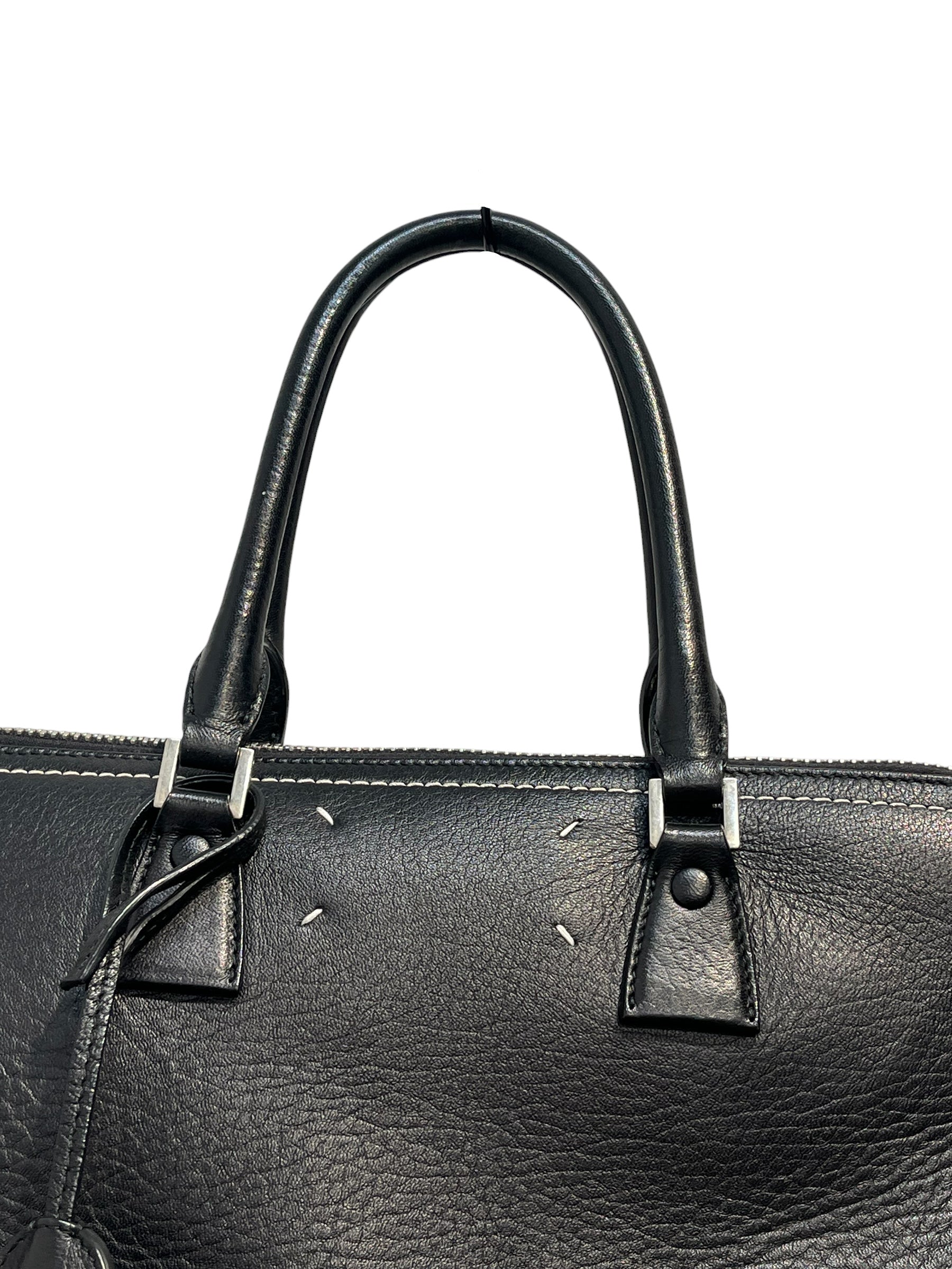Maison Margiela/Boston Bag/Leather/BLK/5AC SOFT MEDIUM- view 5