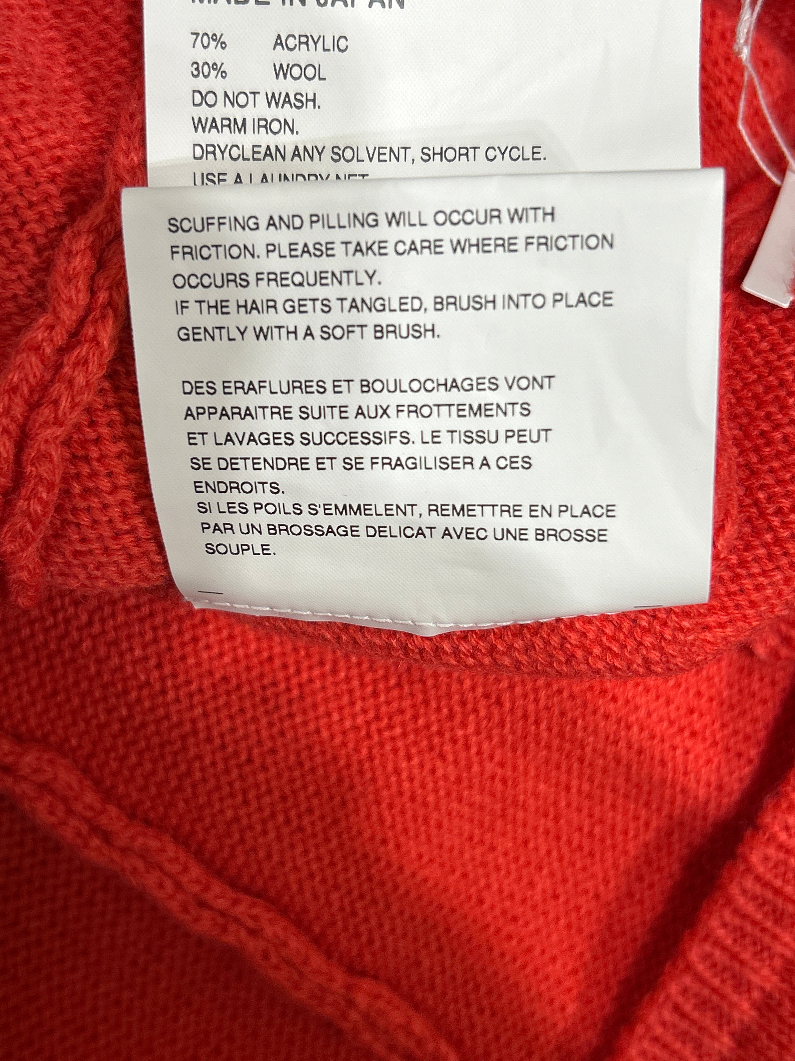 COMME des GARCONS/Sweater/XS/Acrylic/RED/peplum sweater view 6