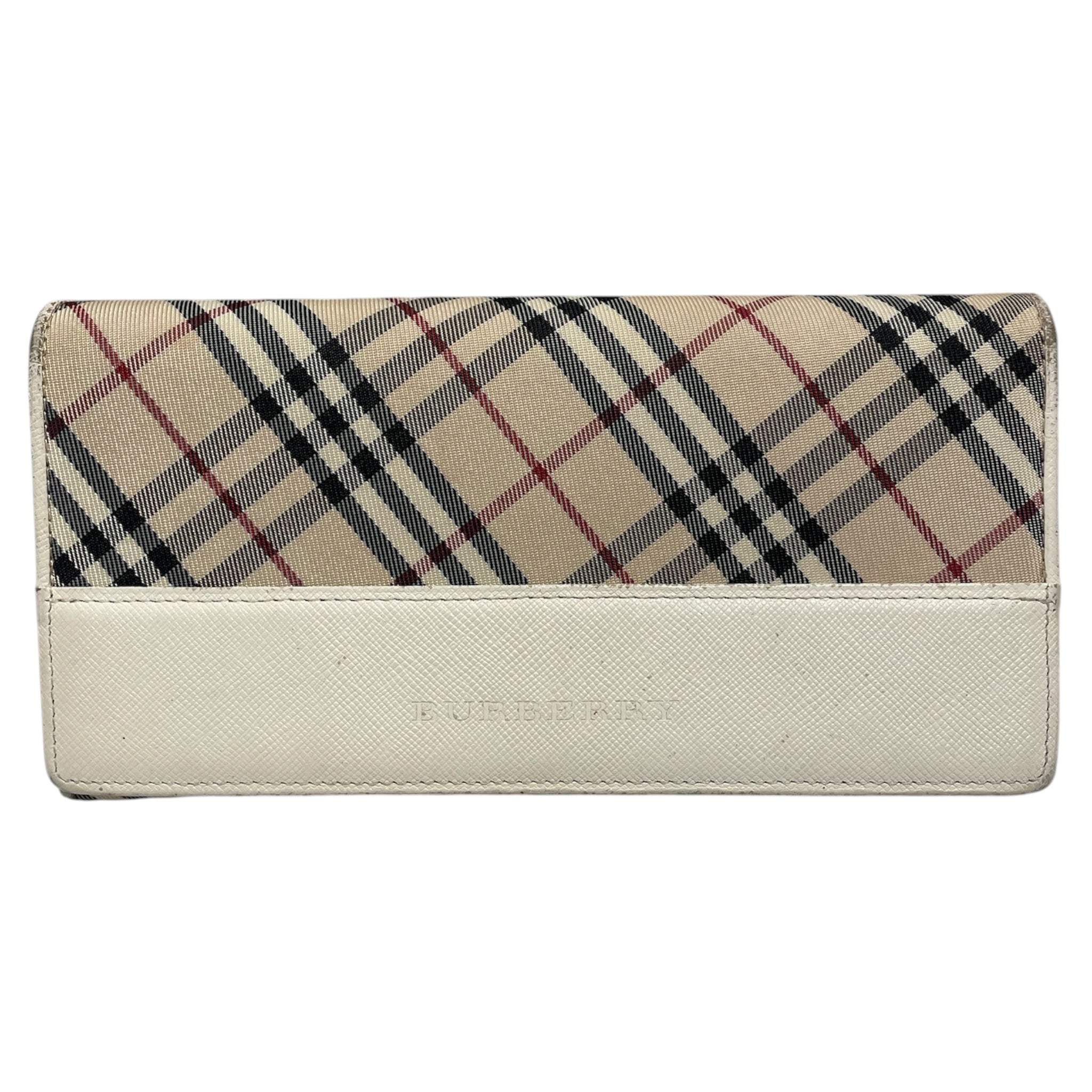 BURBERRY/Long Wallet/Gingham Check/CRM/NOVA CHECK BEIGE/WHITE LONG view 1